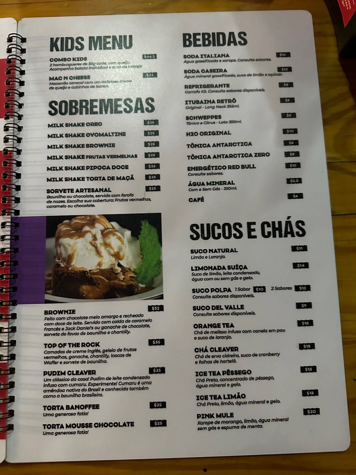 The Cleaver Burger Bar cardápio