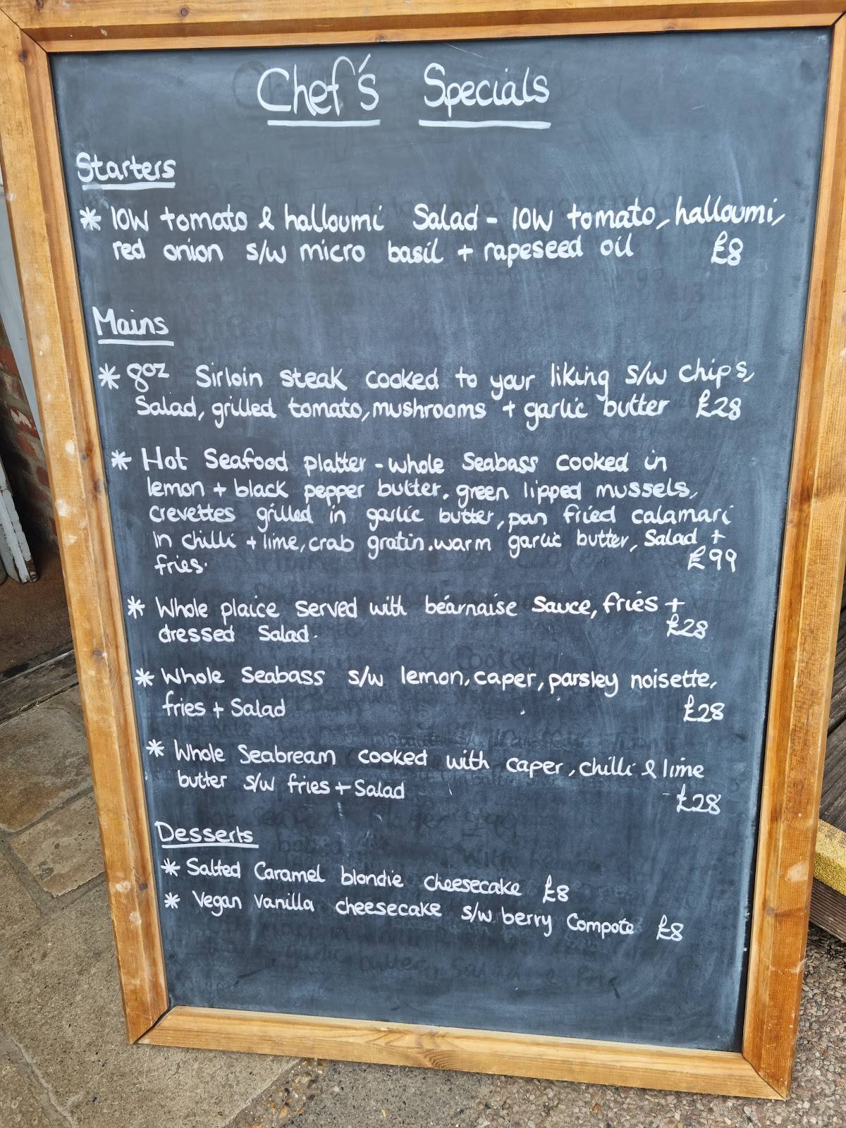 Menu at The Crab and Lobster Inn pub & bar, Bembridge