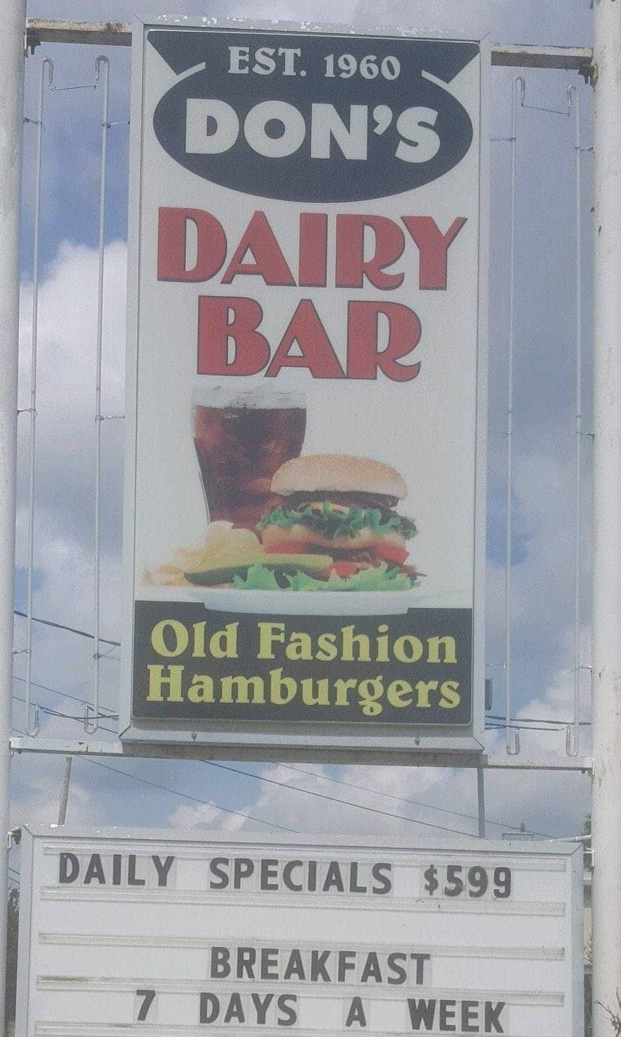 Menu at The Dairy Bar, Grand Saline