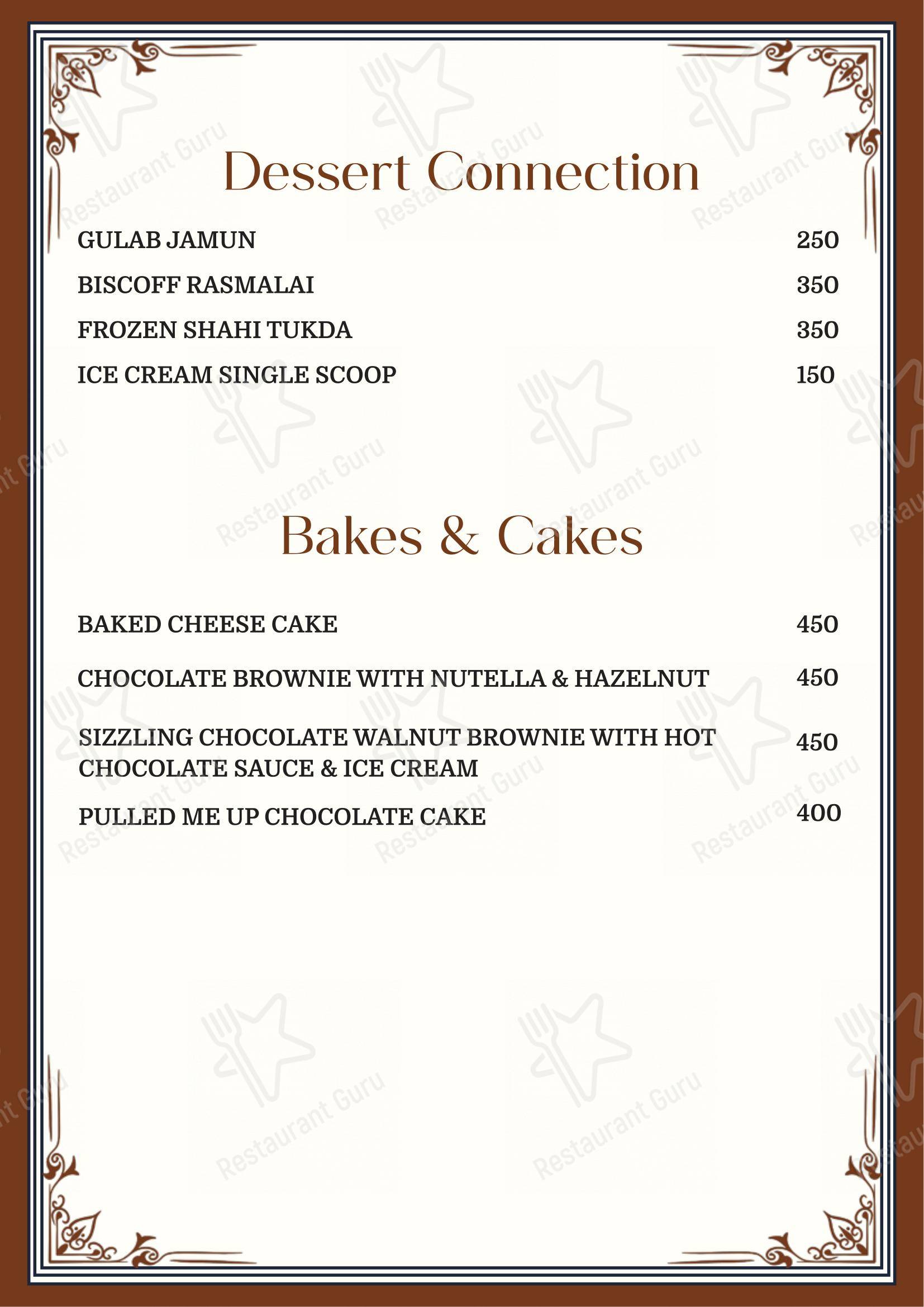 The Dome in Jaipur - Menu