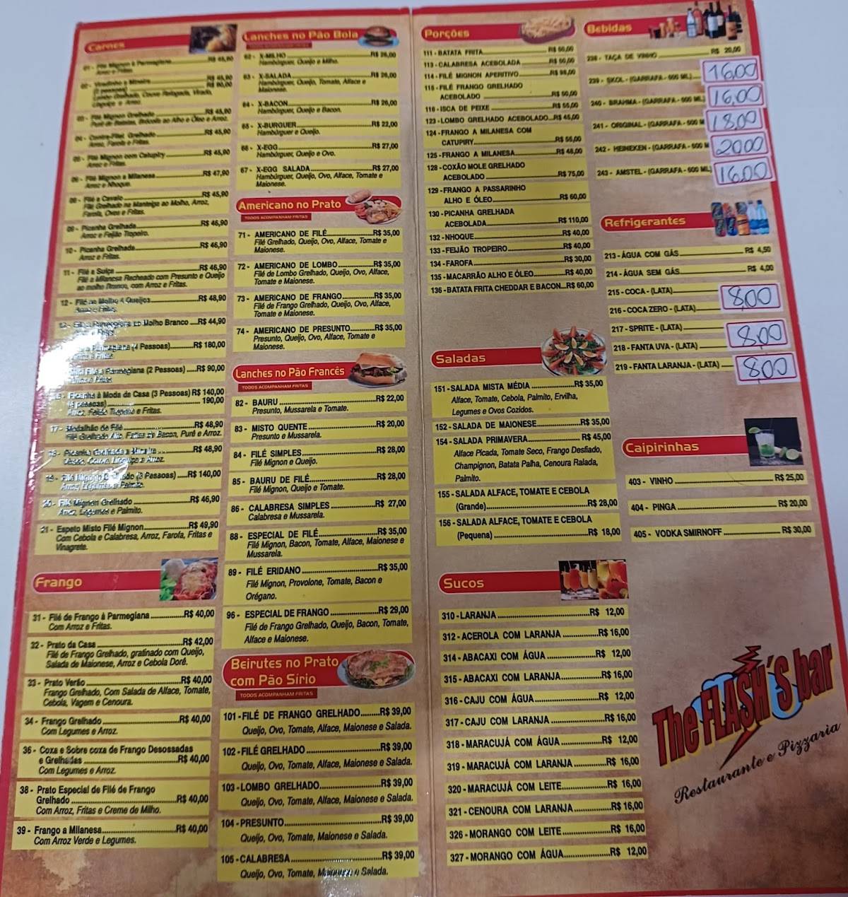 The Flash - Restaurante e Pizzaria cardápio