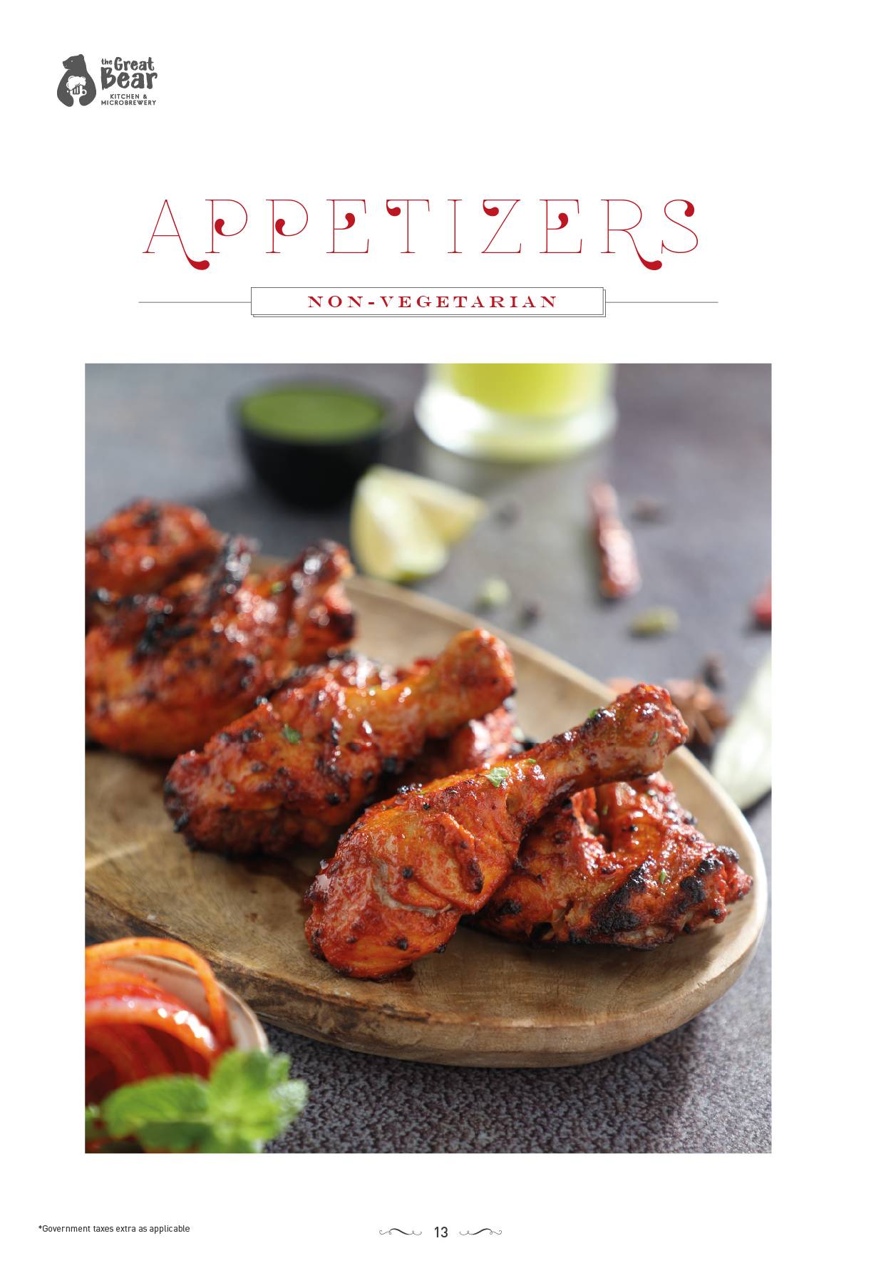 The Great Bear Kitchen & Microbrewery menu