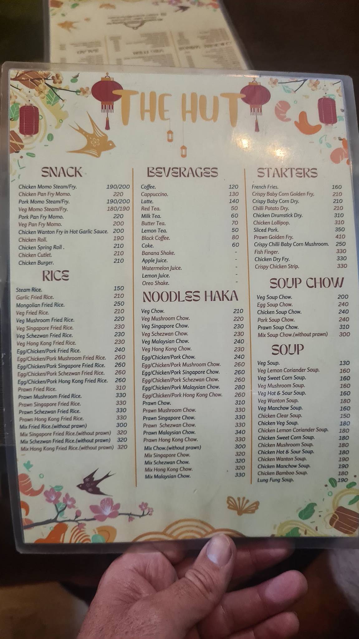 The Hut Restaurant - Shillong menu