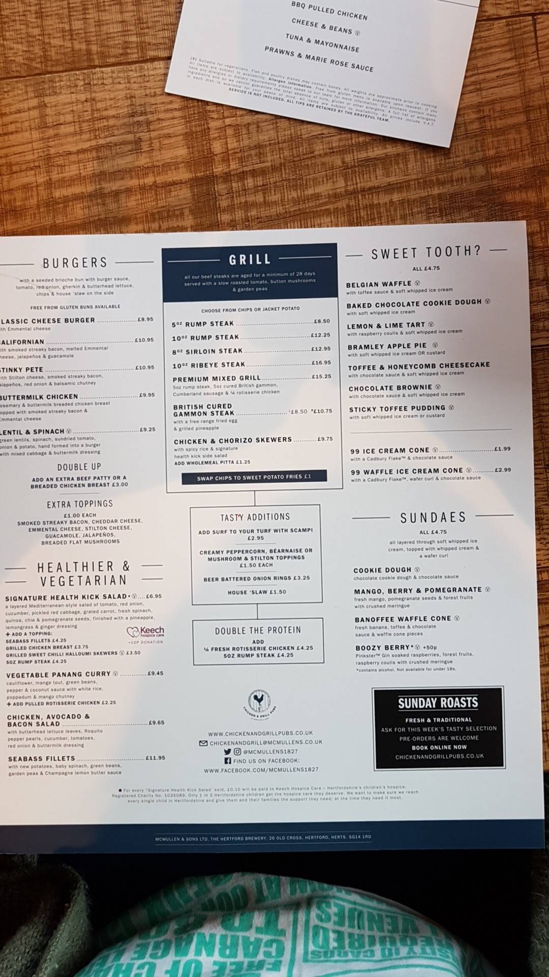 Menu at The Kings Reach pub & bar, Biggleswade