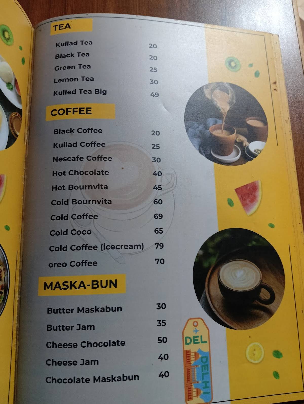 The Kitli Cafe & Restaurant menu