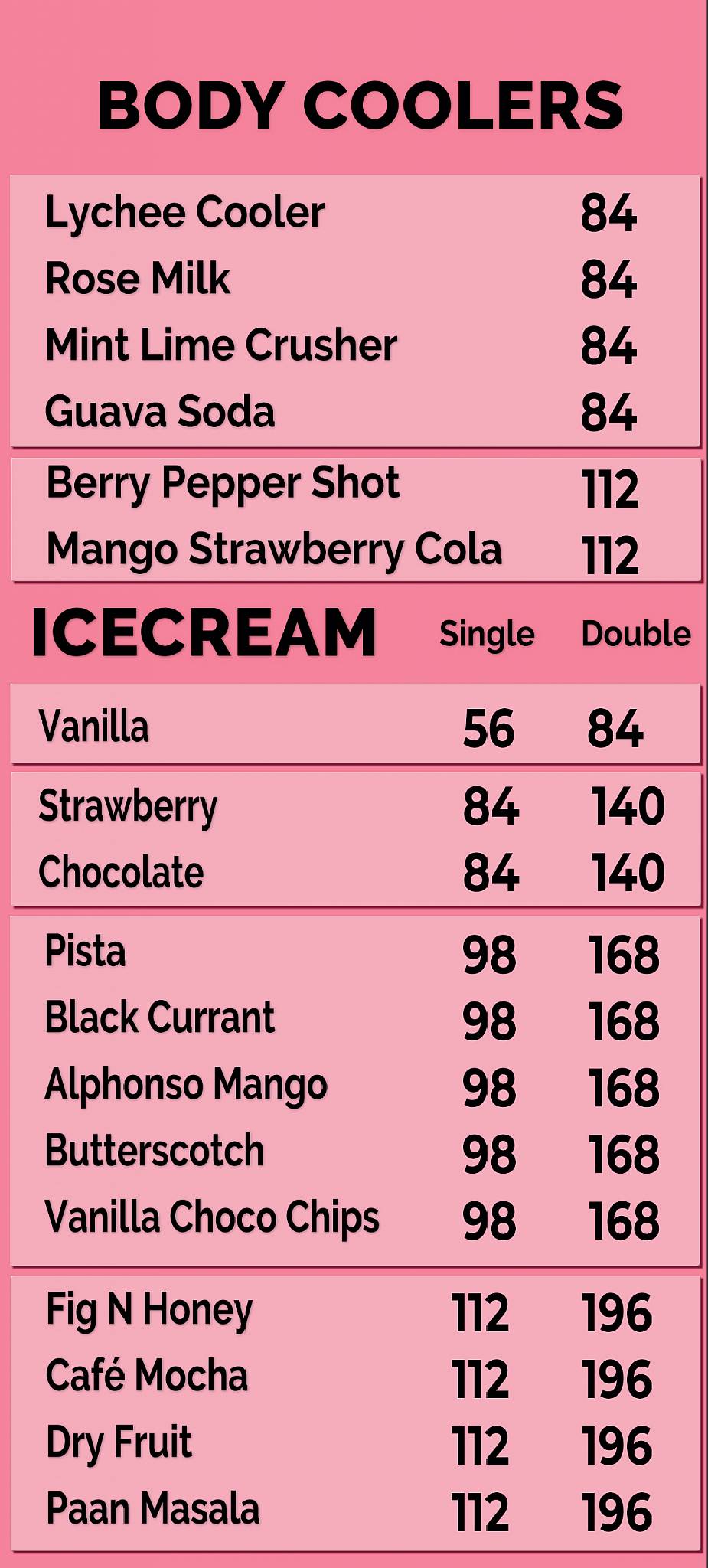 park corner menu