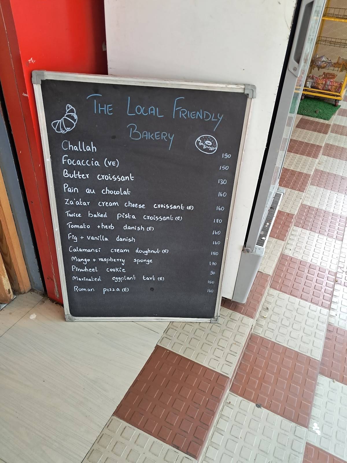 The Local Friendly Bakery menu