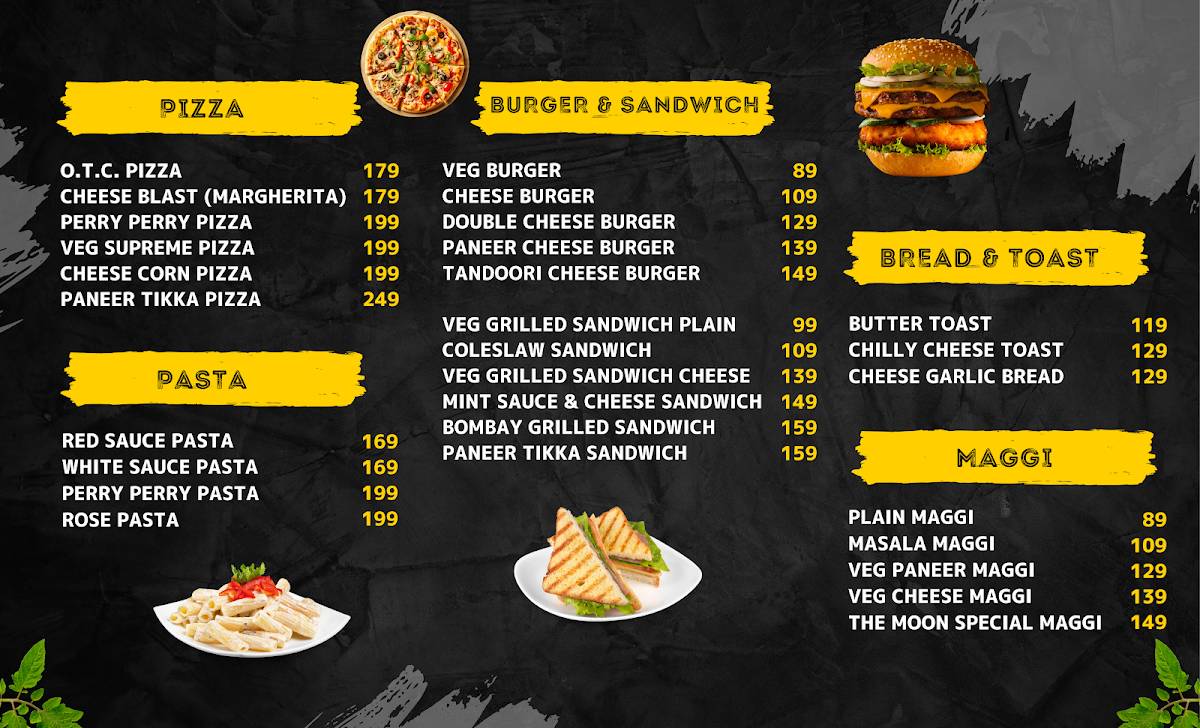 The Moon Restaurant menu