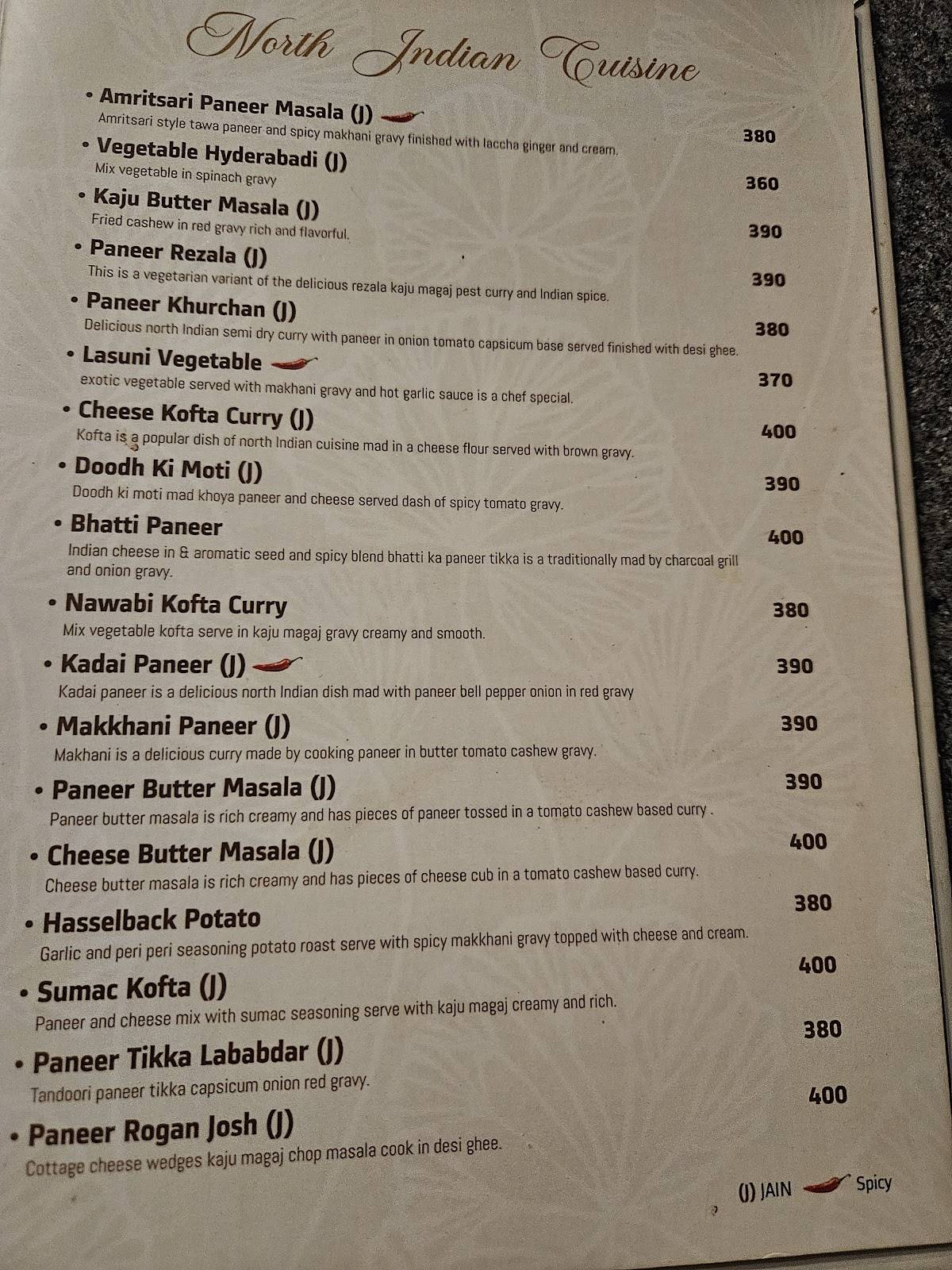 The Pattern - Restro menu