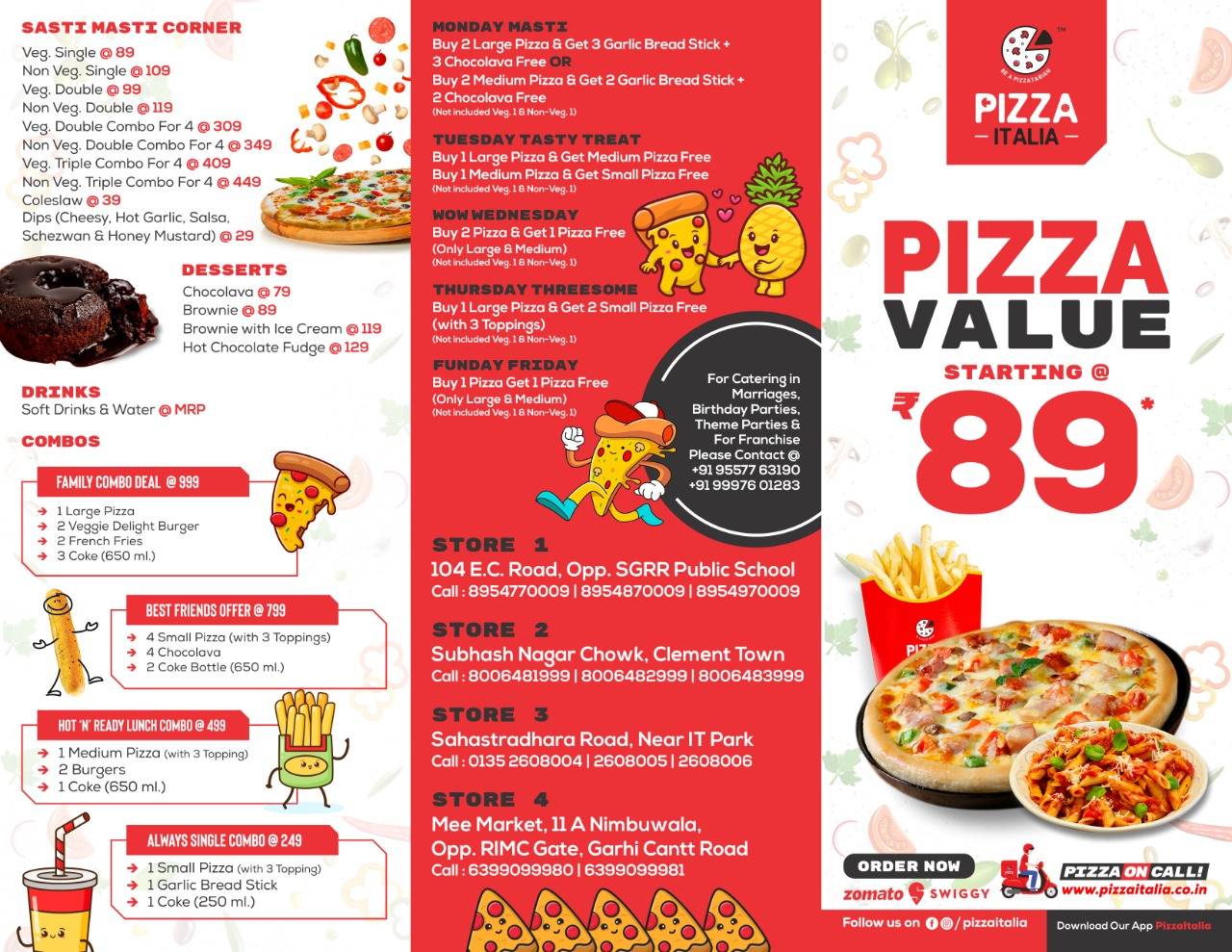 The Pizza Bite ( Pizza Italia ) menu