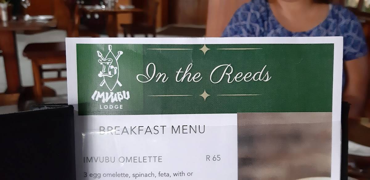 Menu at The Reeds Restaurant, Richards Bay