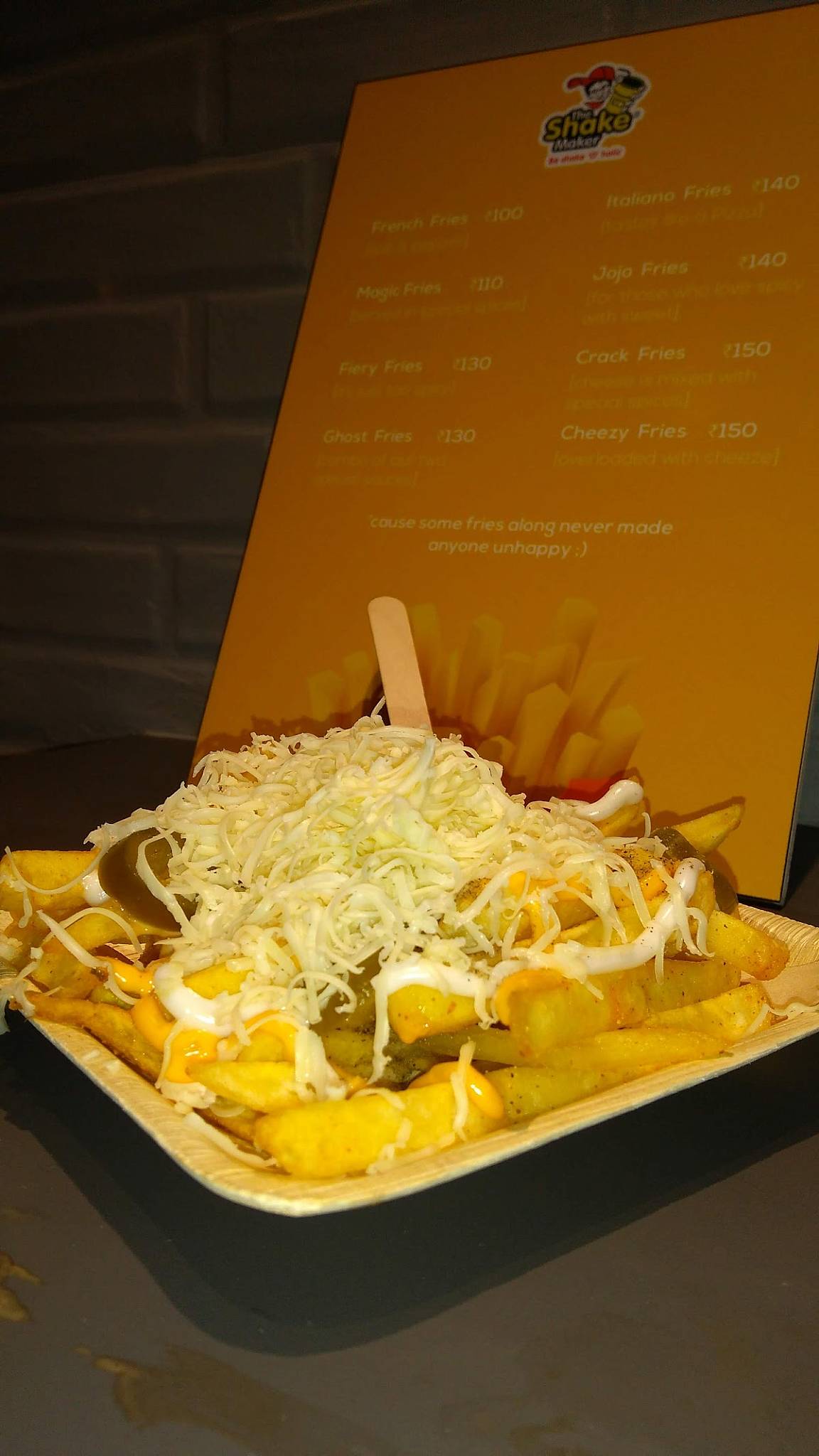 The Shake Maker, Mumbai menu