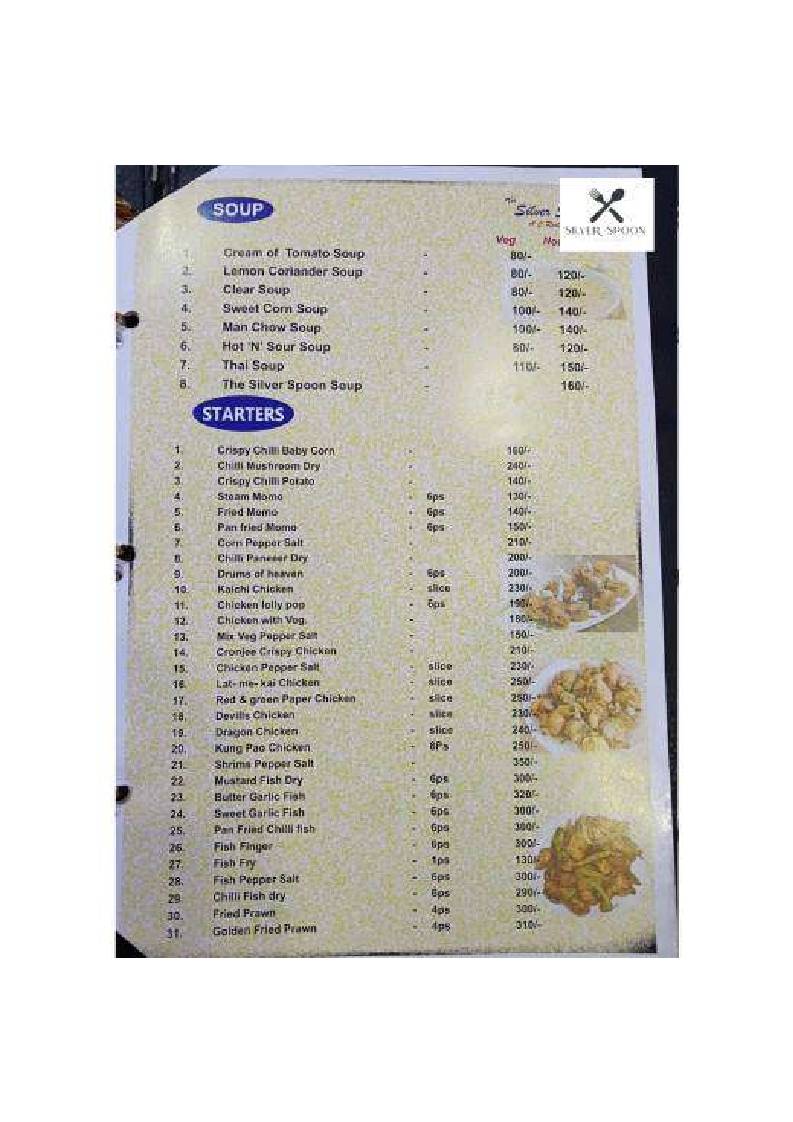 The Silver Spoon - Restaurant in Baruipur menu
