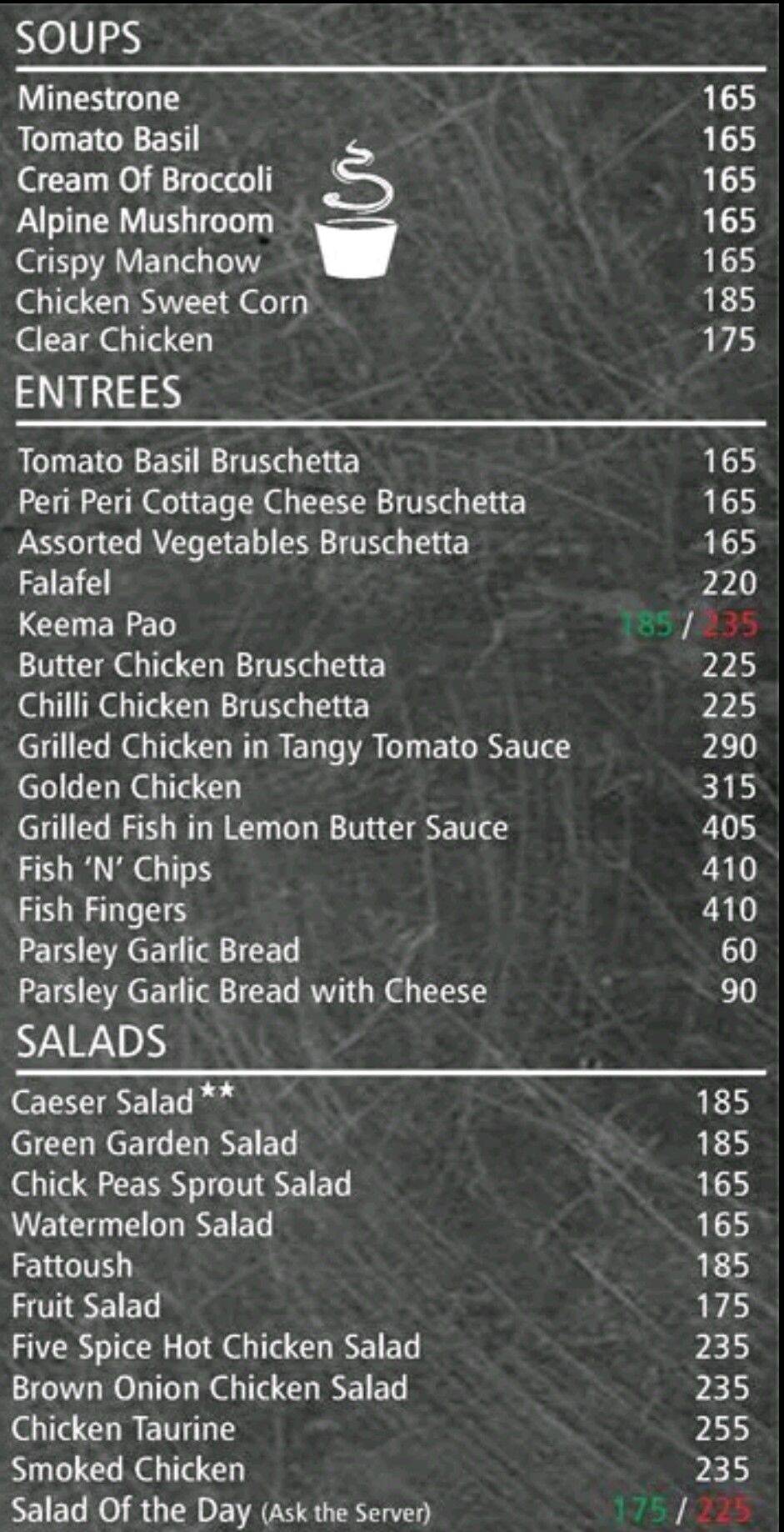 The Sweet Jar, Bakery & Cafe menu
