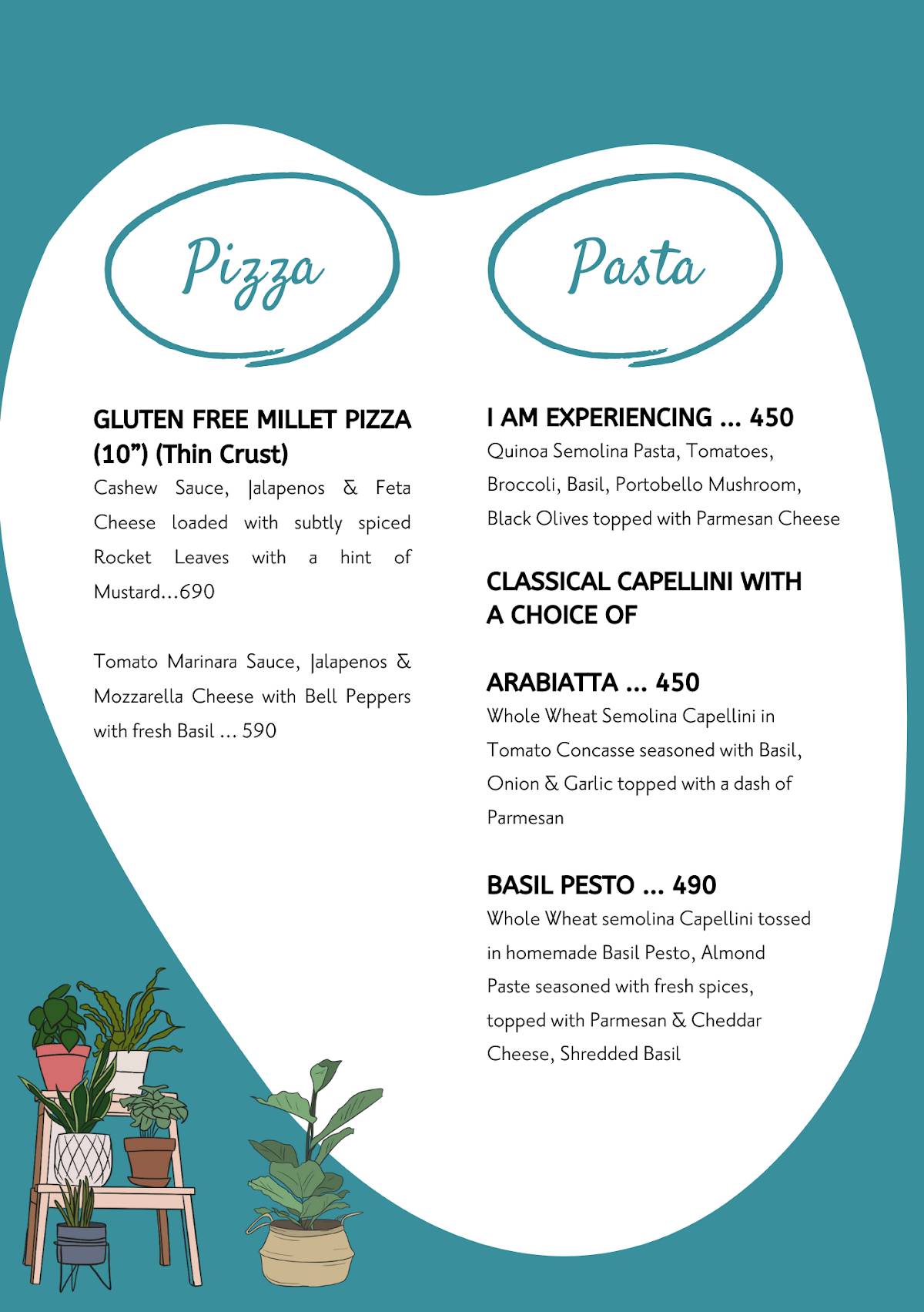 The Yoga House Studio & Cafe menu