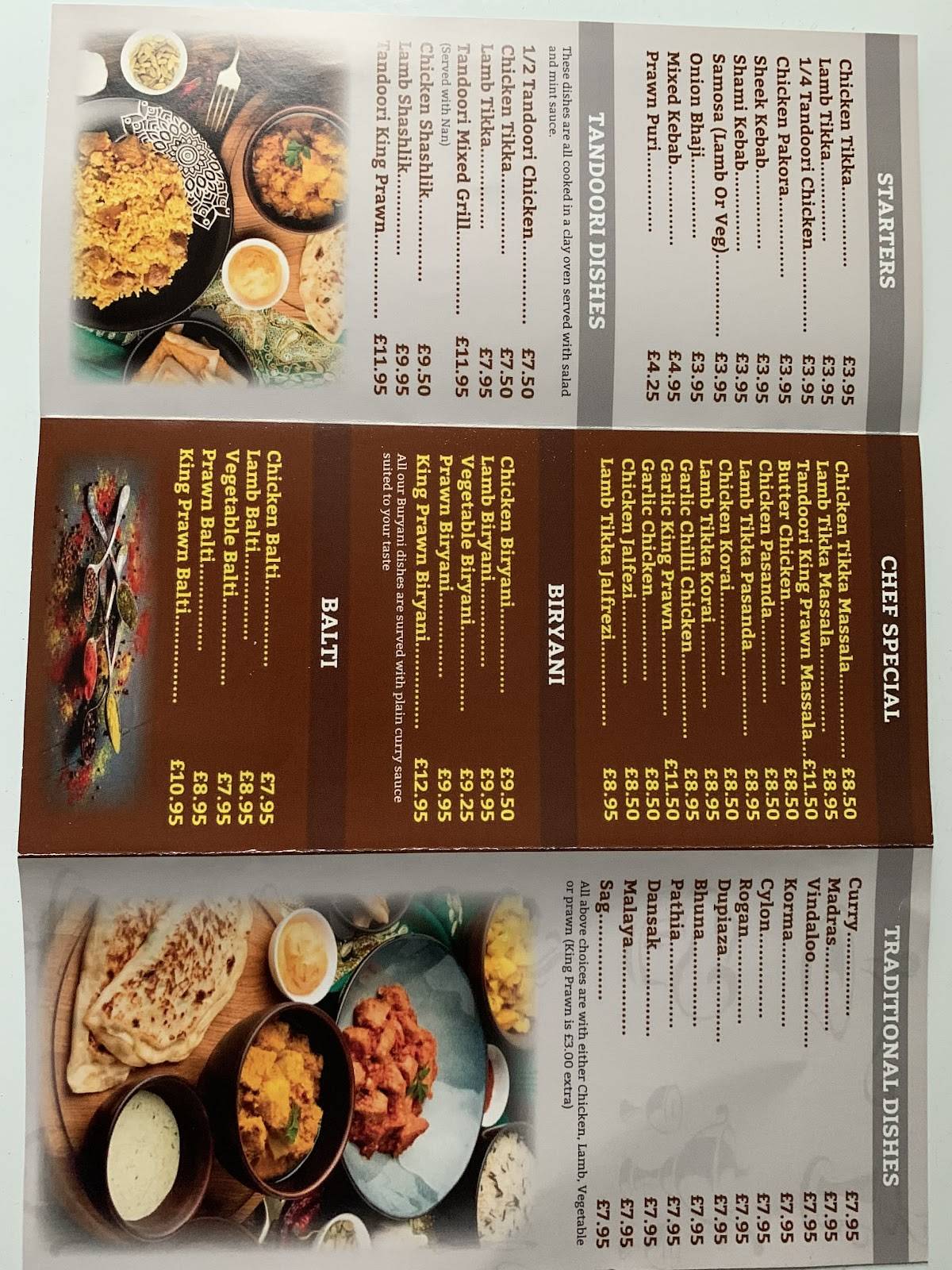 Menu at The raj Indian restaurant & bar blue boar, Carmarthen