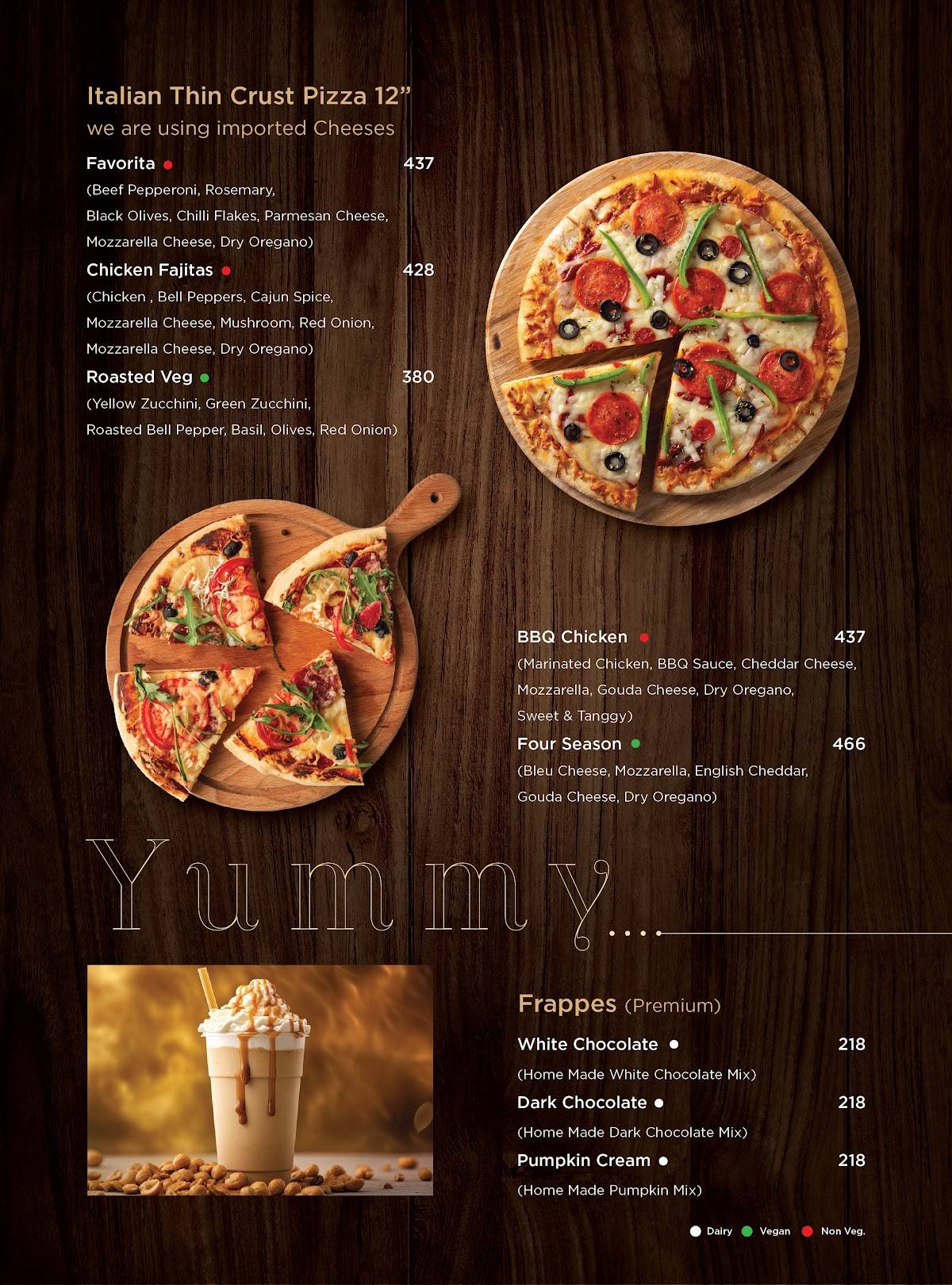 Kanary Restaurant menu