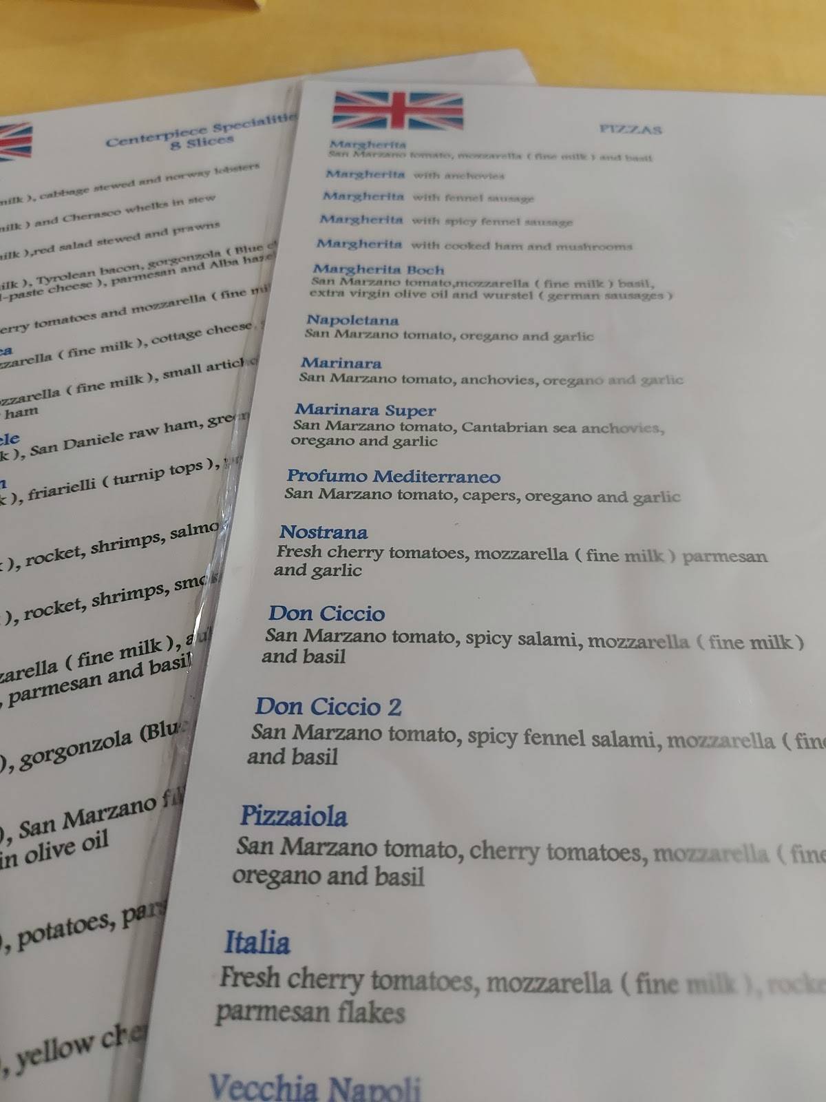 Menu di Don Matté Mathi 