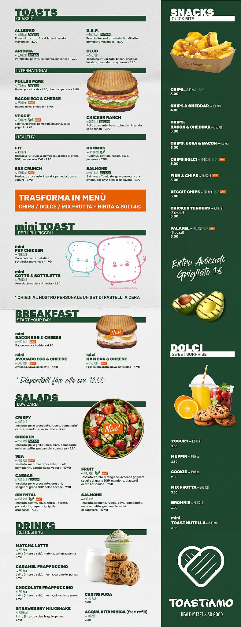 Menu di Toastiamo 