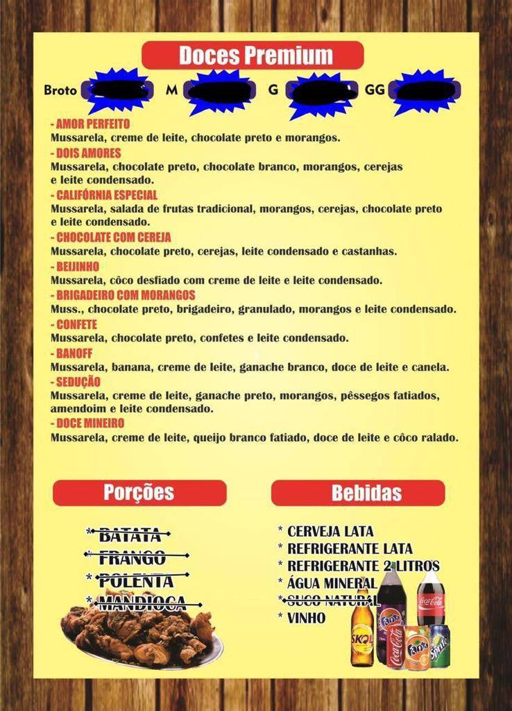 Top Pizza bairro alto cardápio