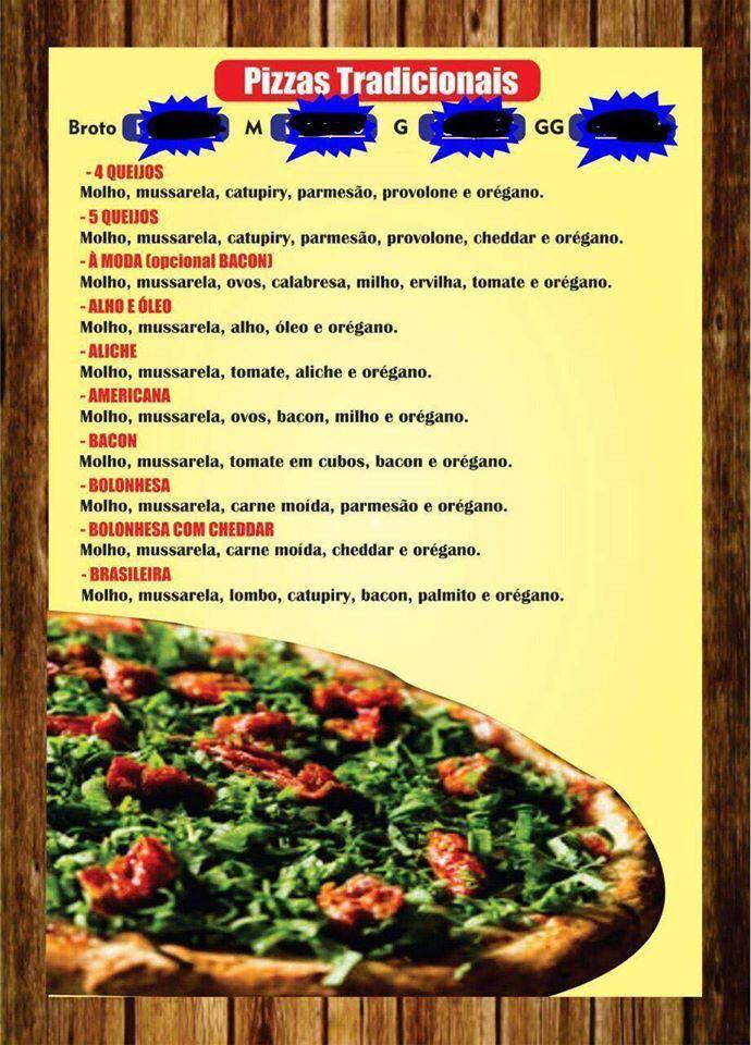 Top Pizza bairro alto cardápio