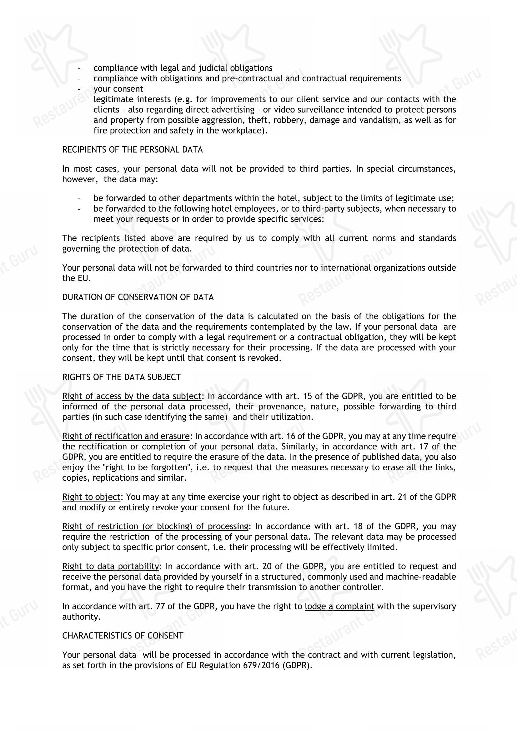 Menu per Torgglkeller ristorante