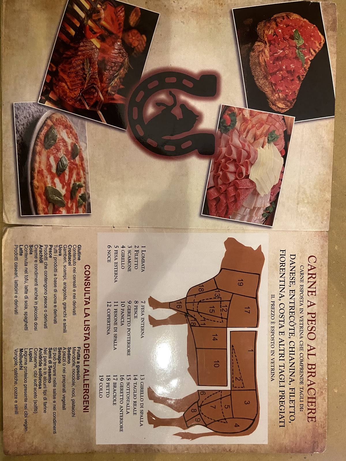 Menu di Ippocampo ristorante Trattoria Roma 