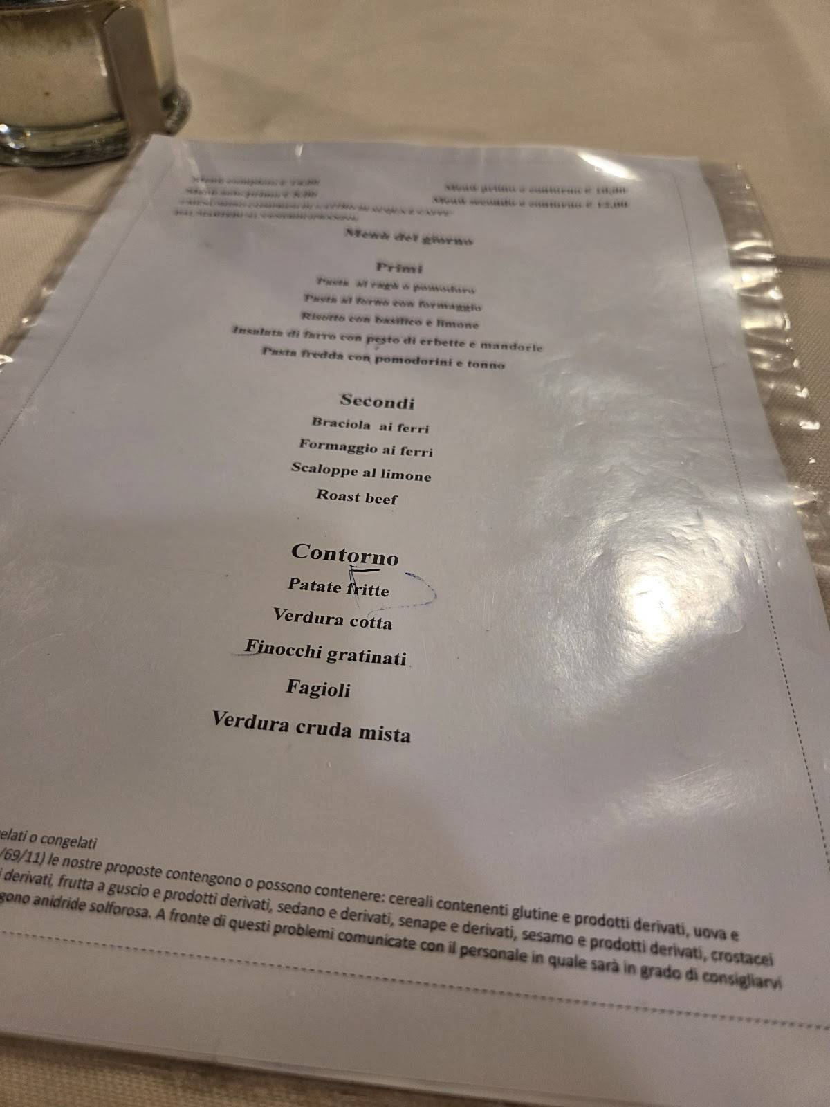 Menu di Trattoria Mason Valentina 