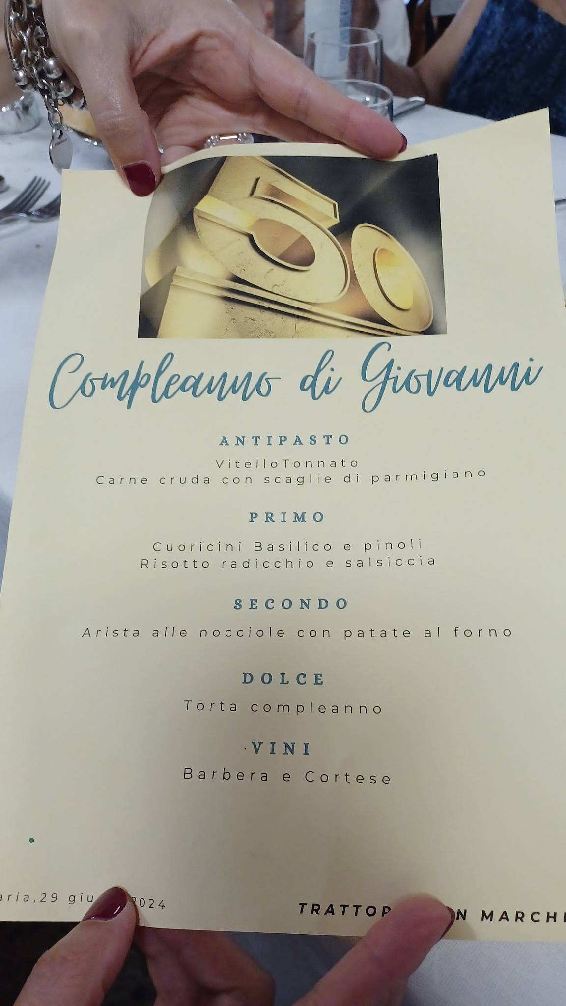 Menu di Trattoria San Marchese 