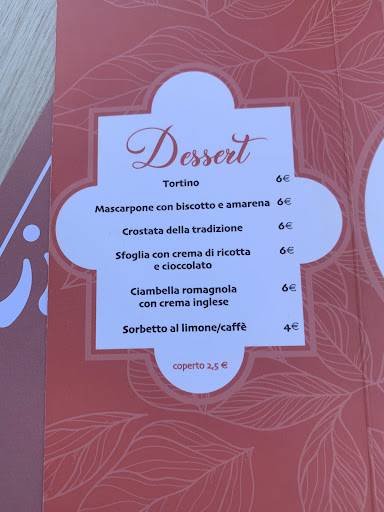 Menu di Trattoria Sonia Lo 