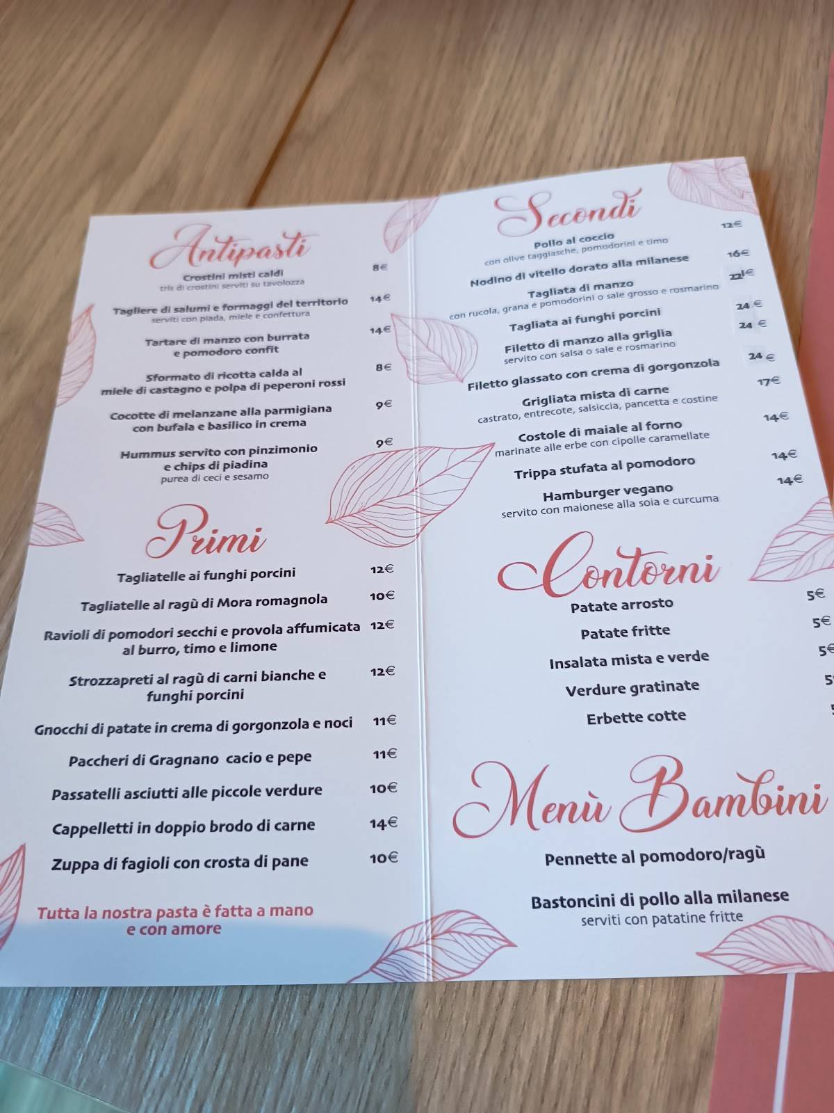 Menu di Trattoria Sonia Lo 