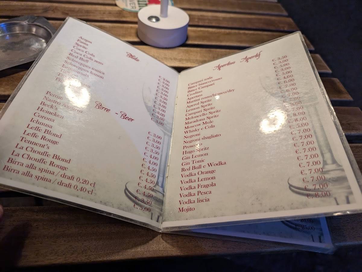 Menu di Trattoria Zia Rosi 