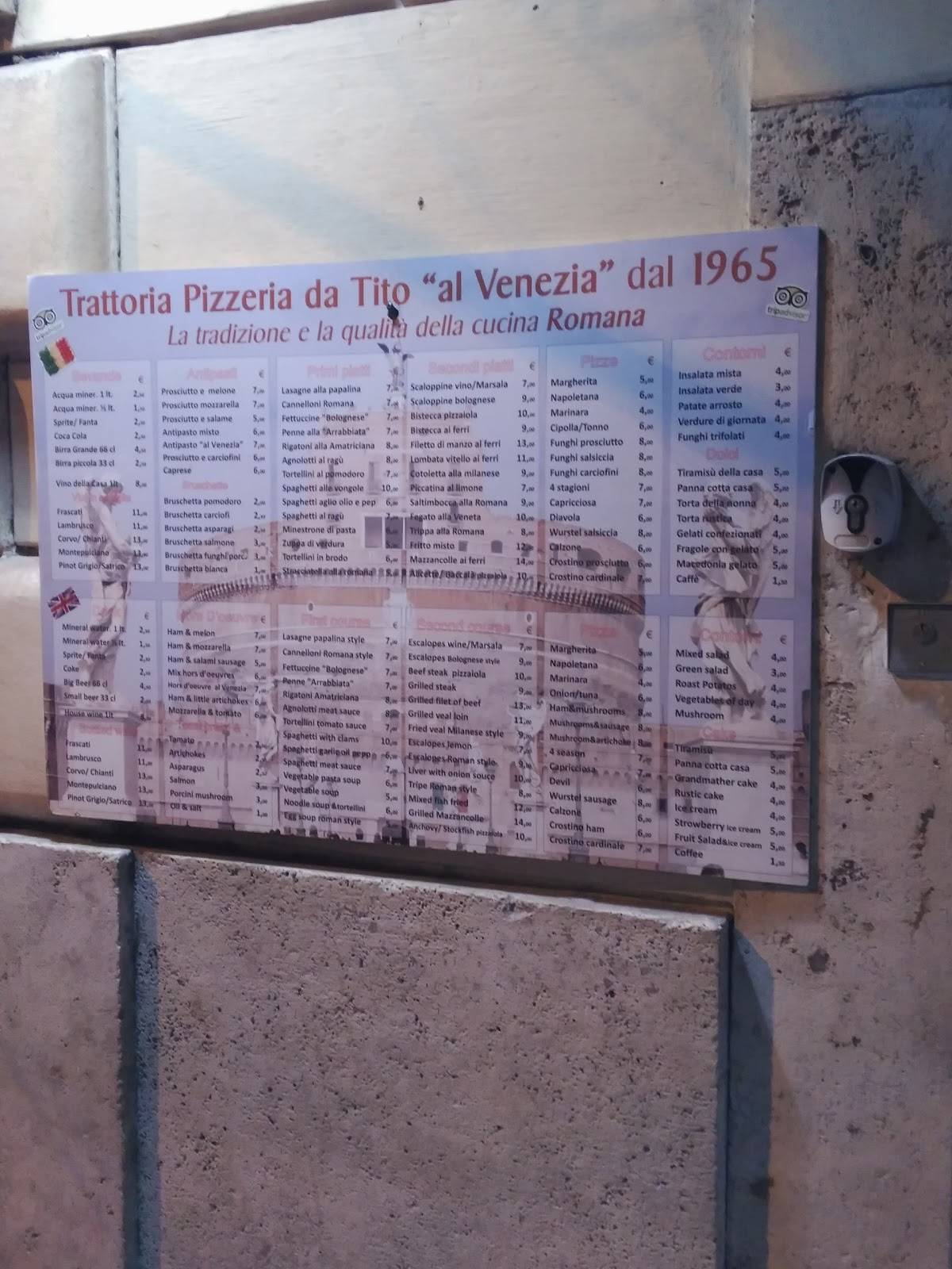 Menu di Trattoria da Tito 