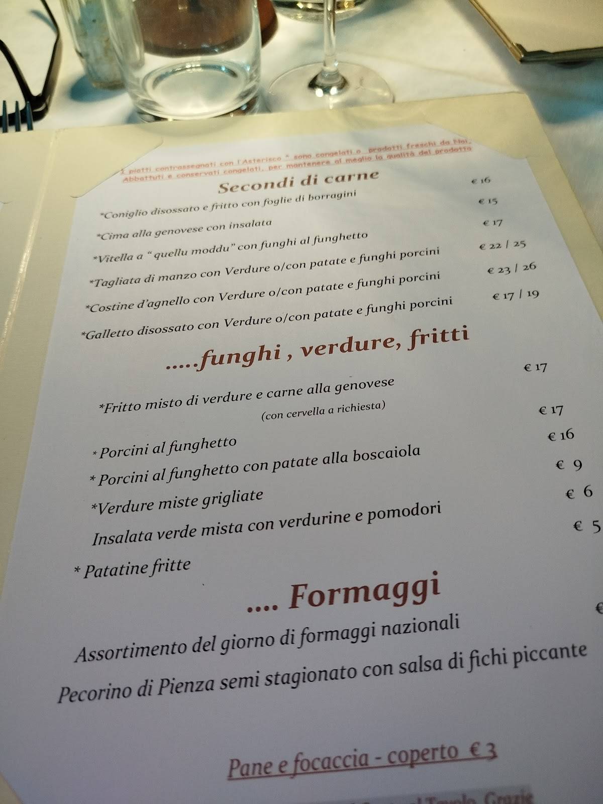 Menu di Trattoria detta del Bruxaboschi 