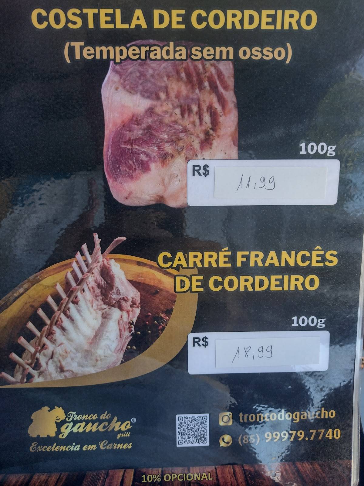 Tronco Do Gaúcho cardápio