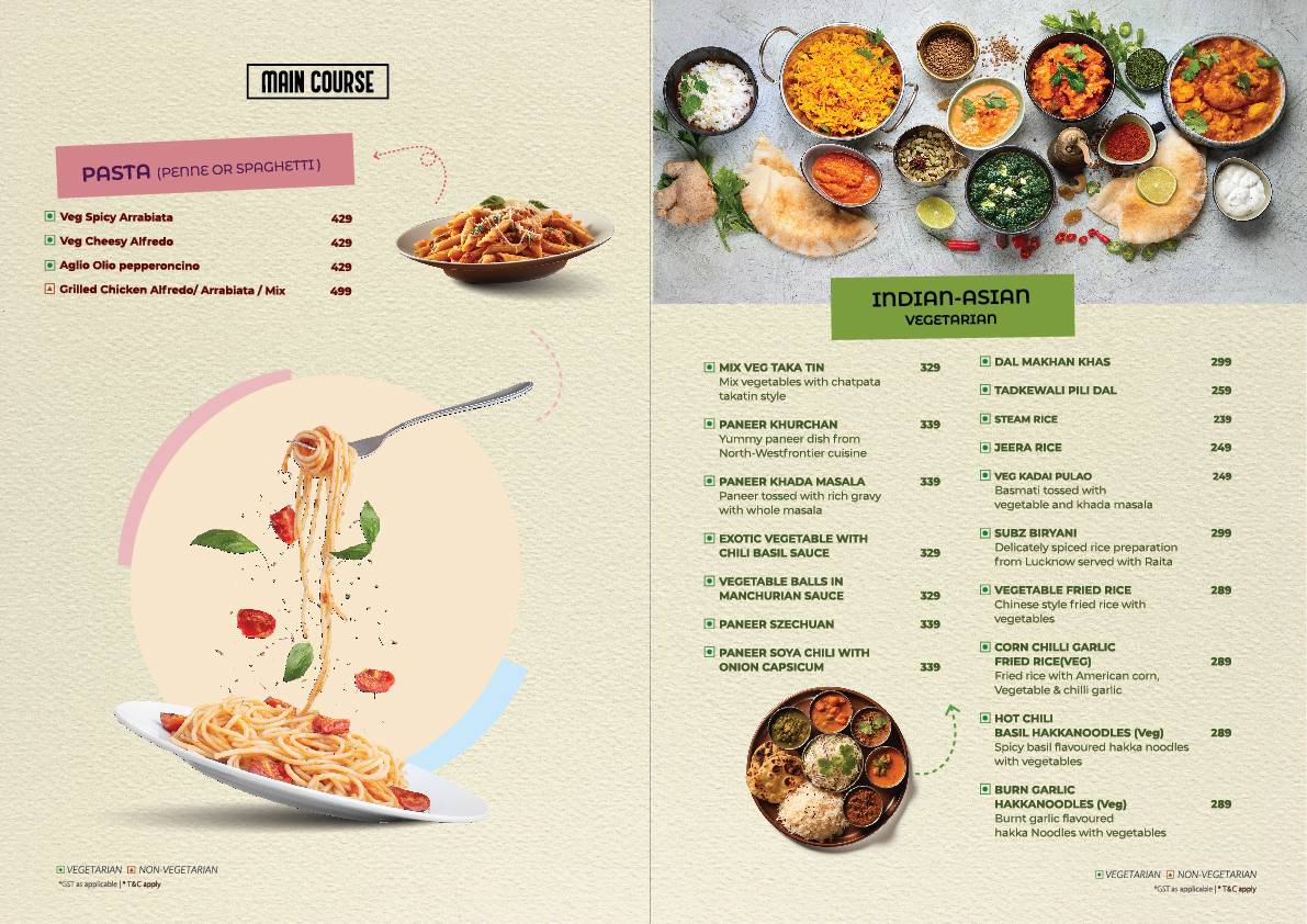 Troposphere Roof Top Party Destination menu