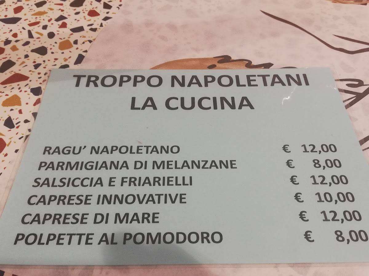 Menu di Troppo Napoletani • Rho 