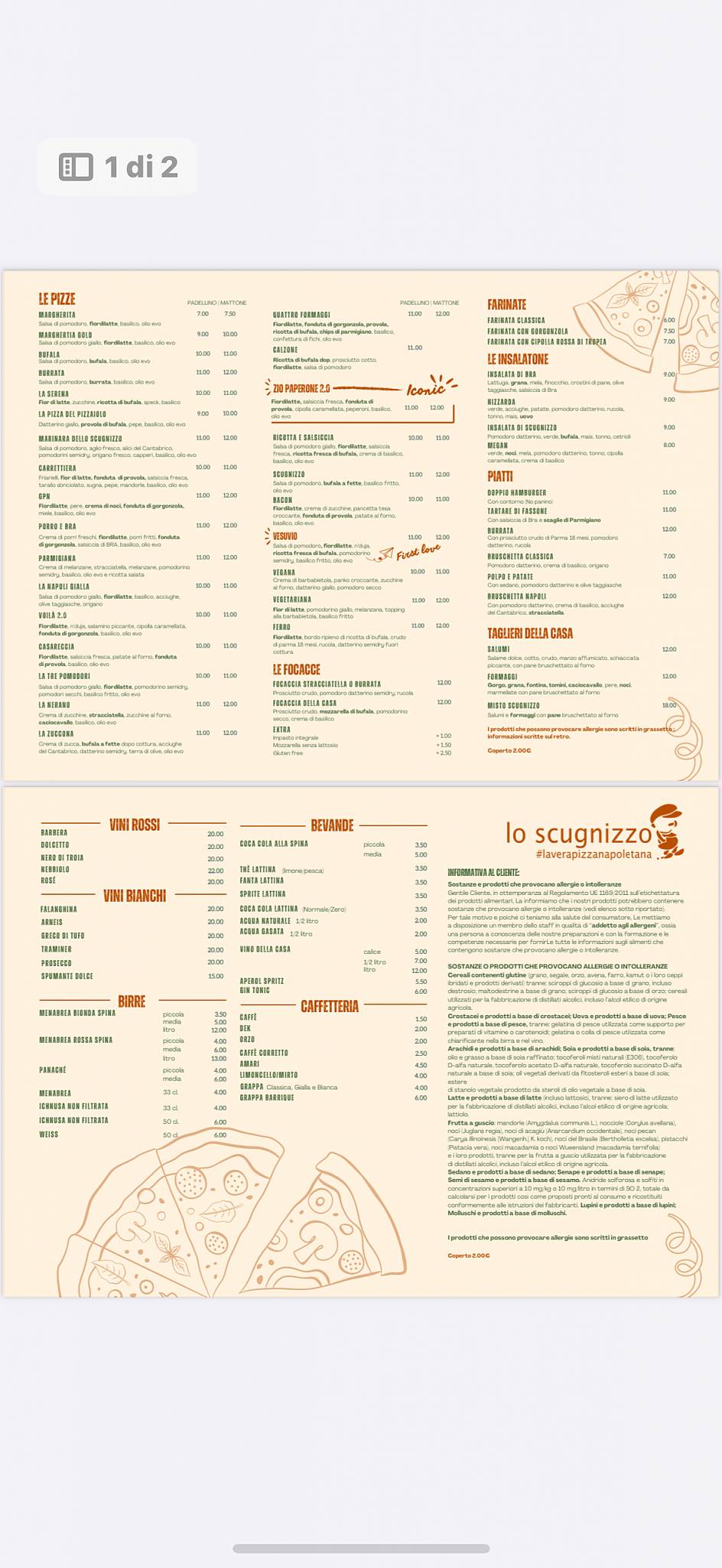 Menu di Scugnizzo 