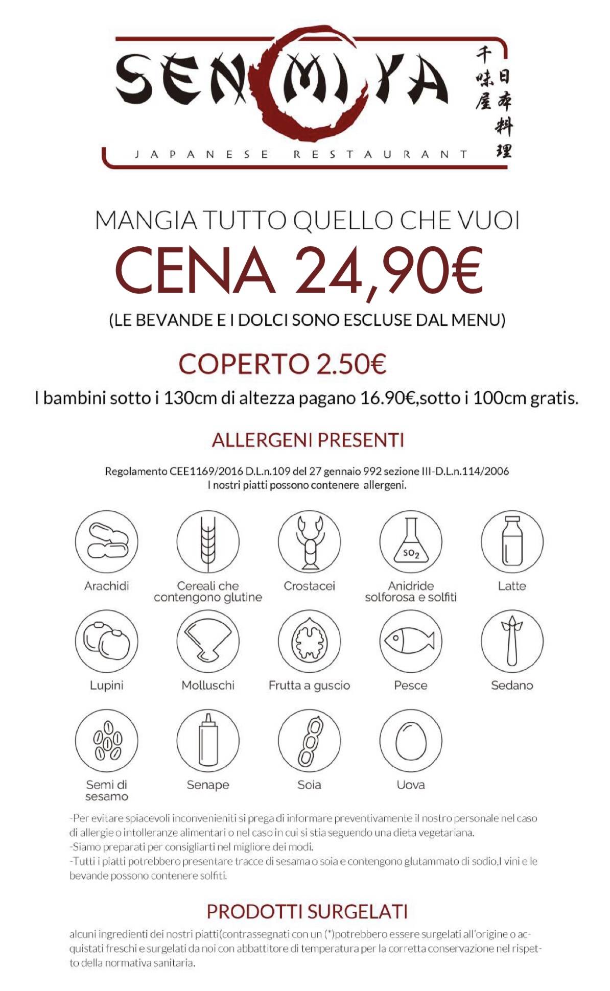 Menu di Senmiya 