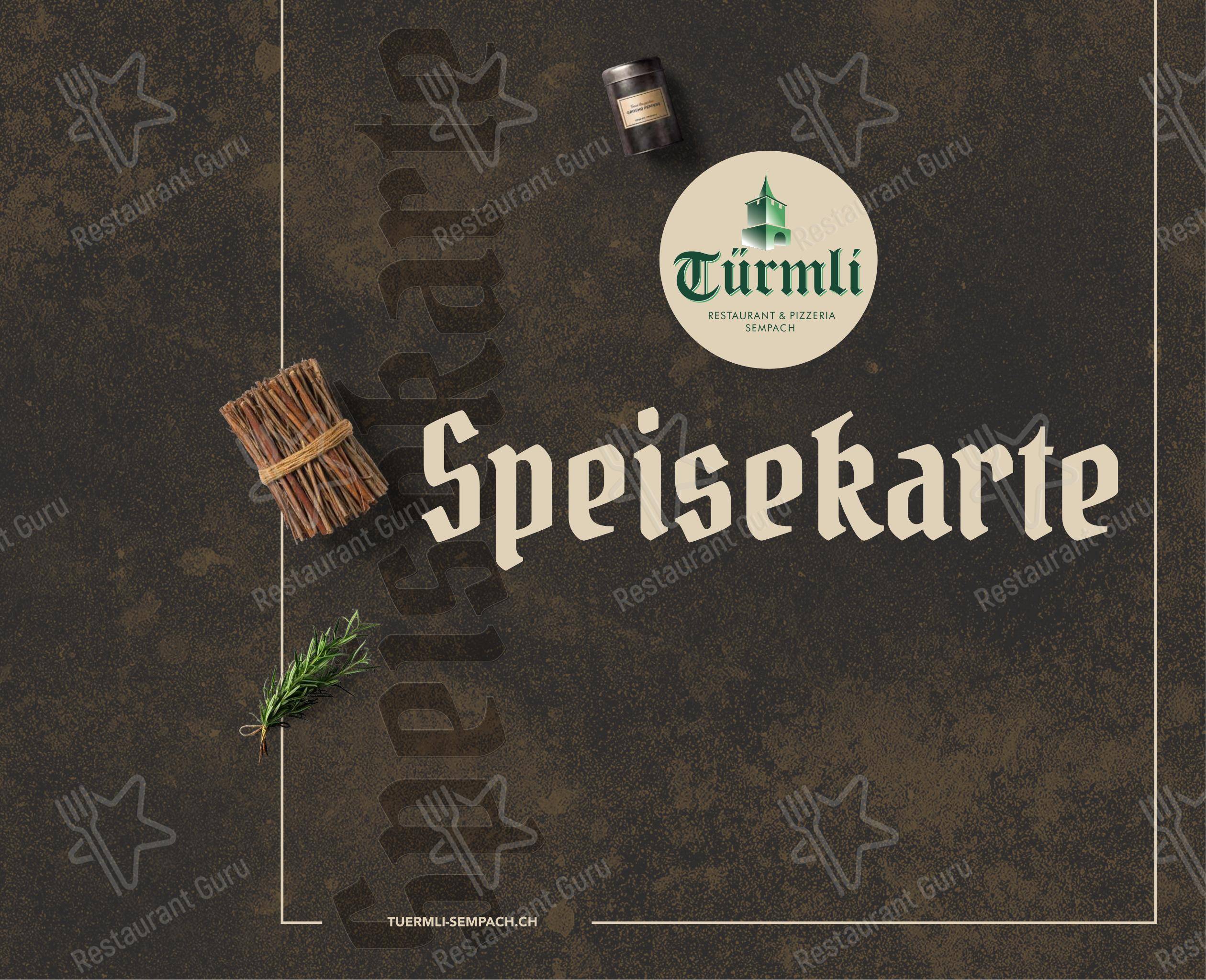 Ночное меню per Türmli Restaurant & Pizzeria in Sempach