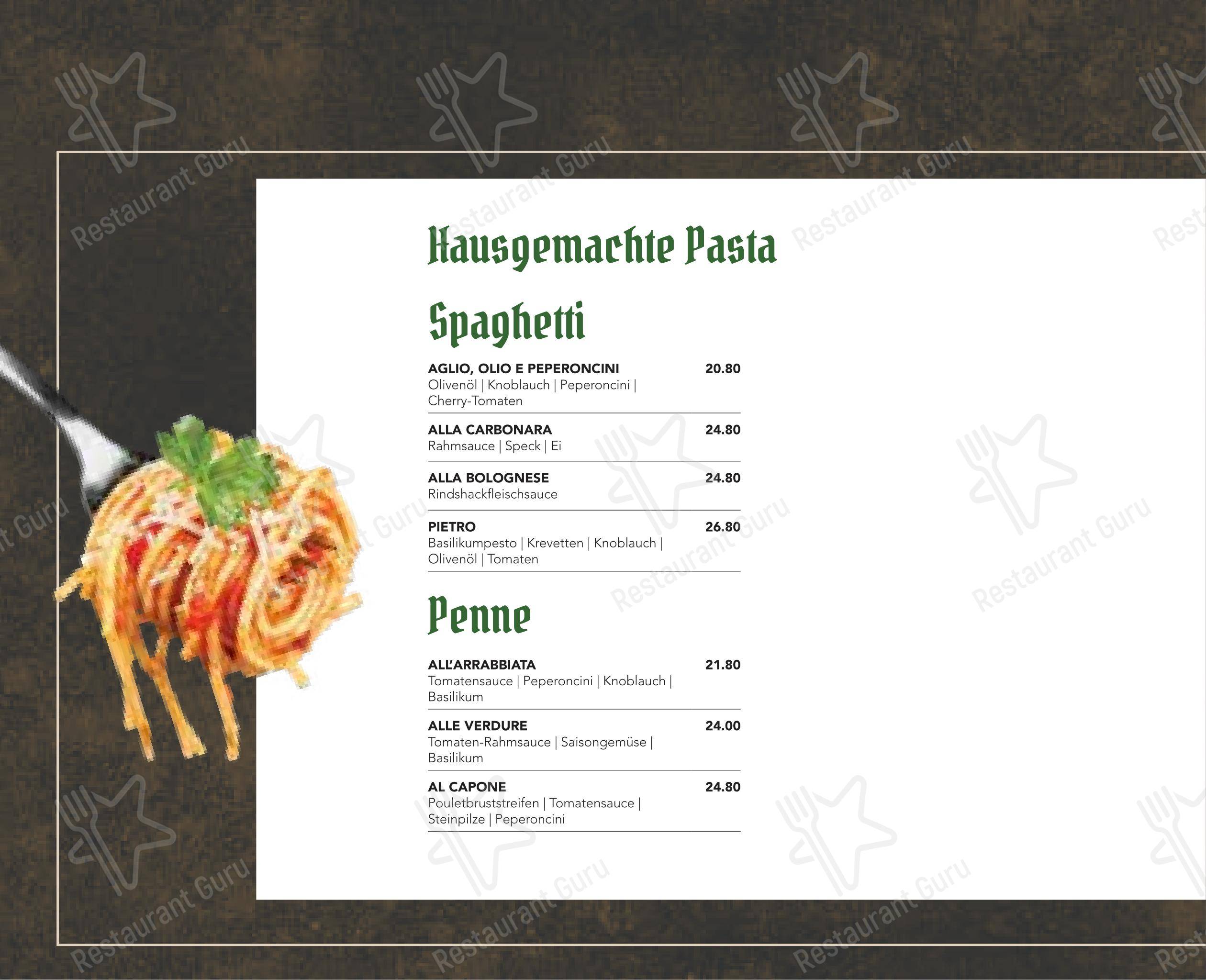 Menu di Türmli Restaurant & Pizzeria - Menu