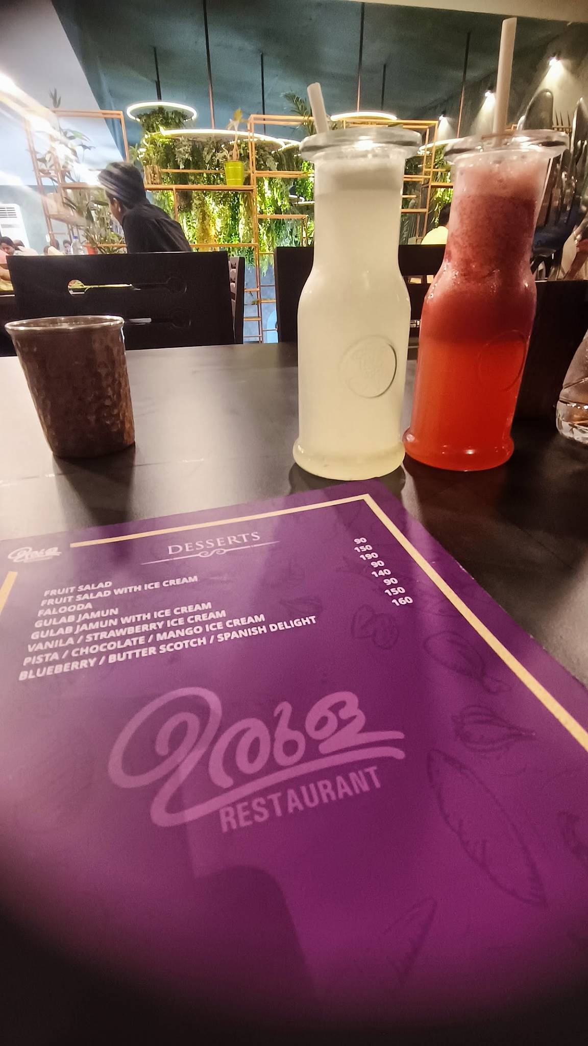 Urula restaurant menu