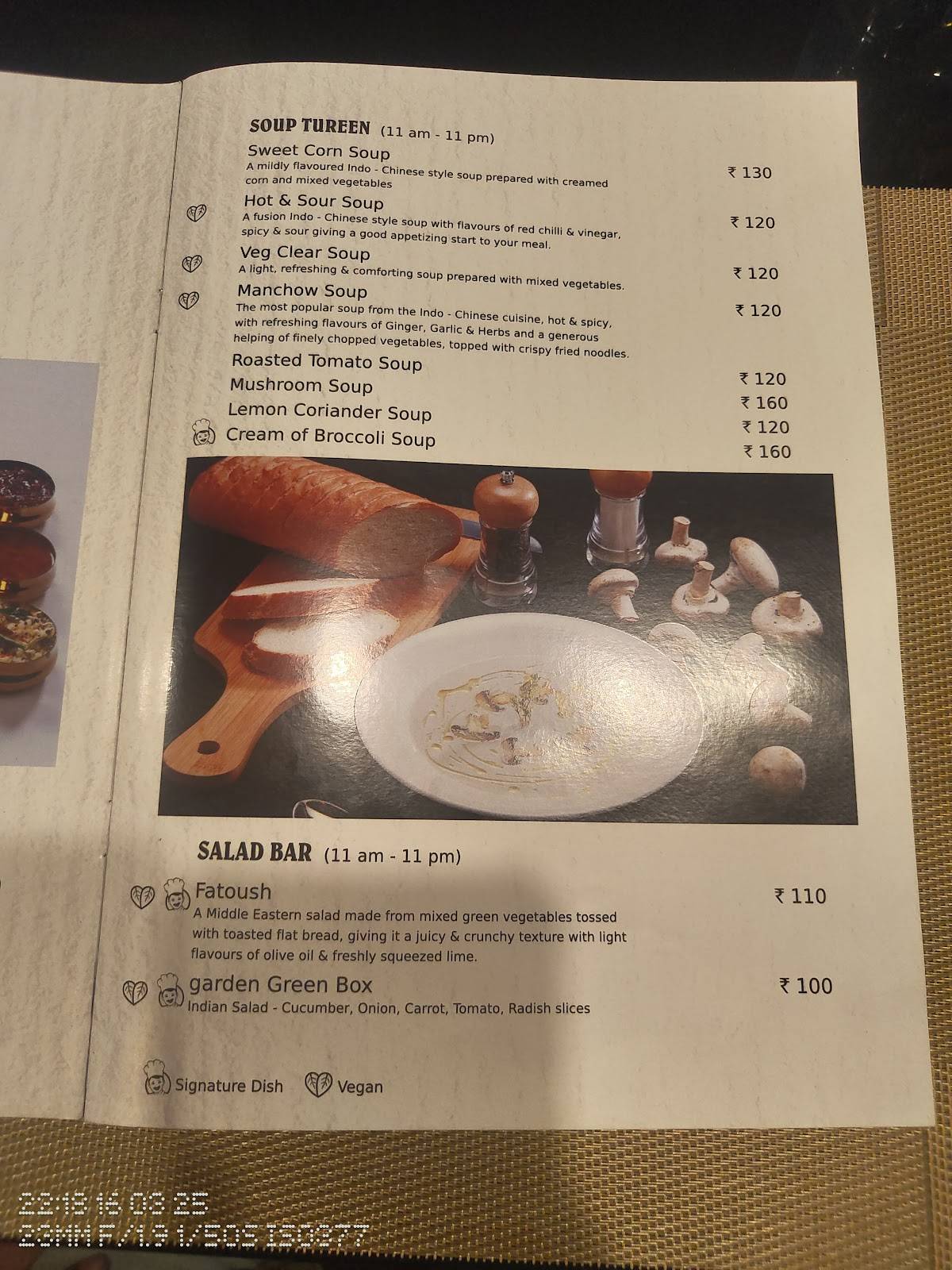 Veg Mantra Restaurant menu