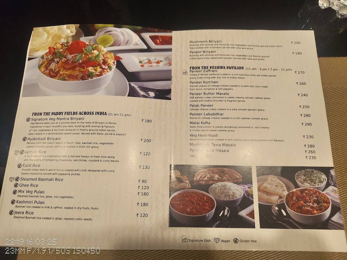 Veg Mantra Restaurant menu