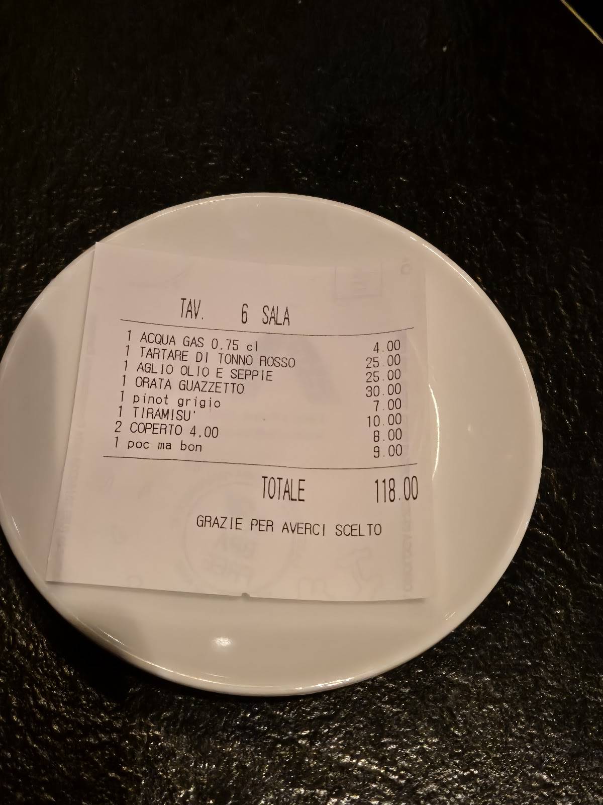 Menu di Impronta Restaurant Venice 