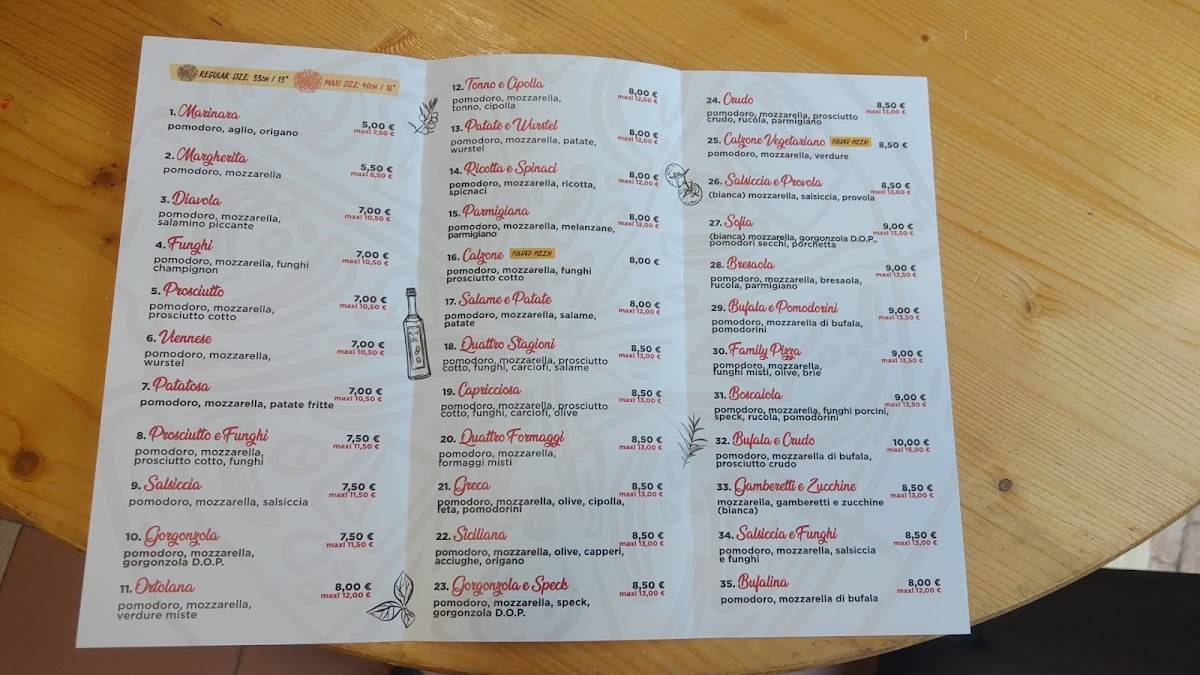 Menu di Pizza Sofia di Kuch Vitaliy 