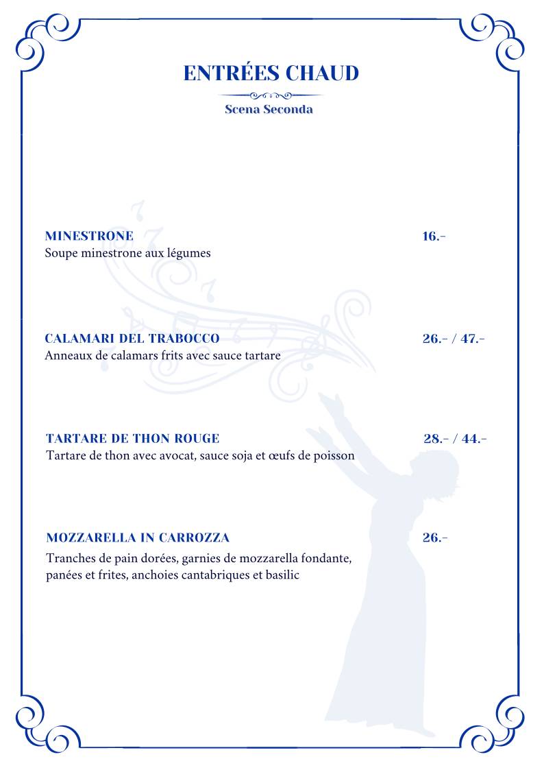 Menu di Viva Voce 