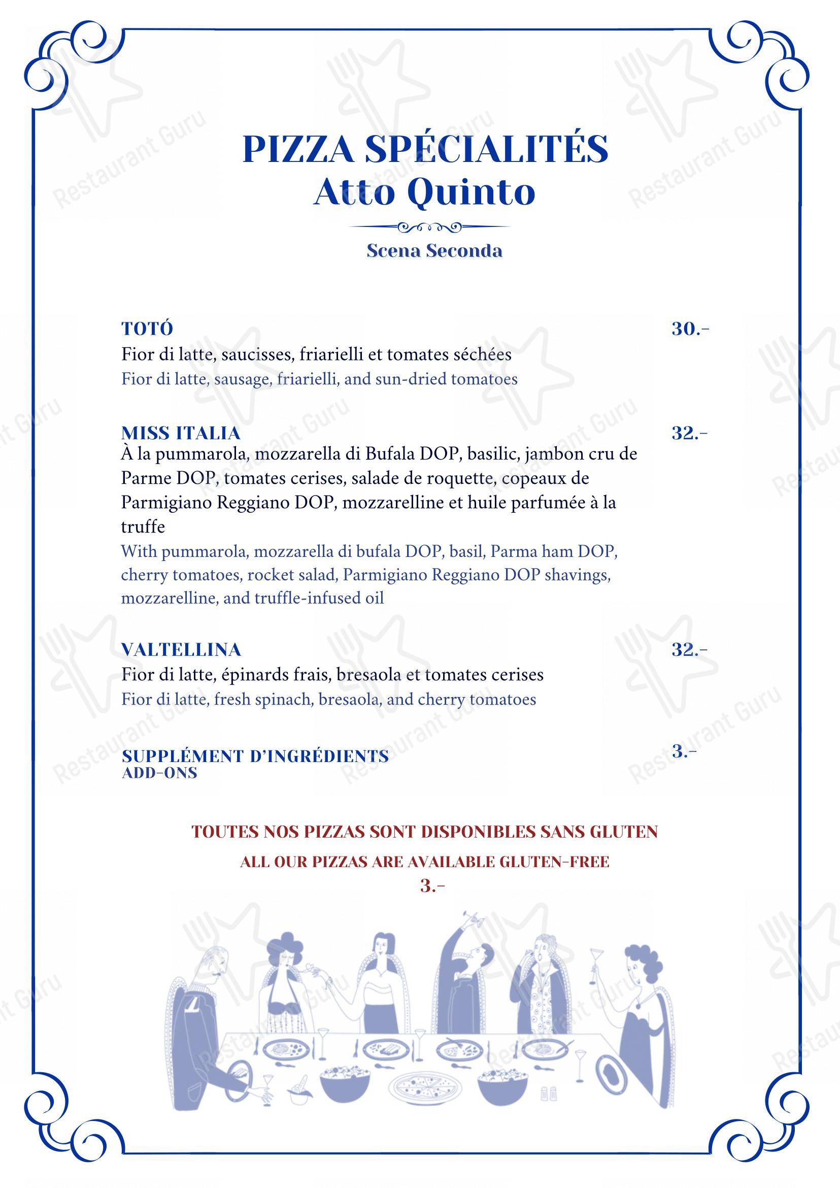 Menu per Viva Voce ristorante