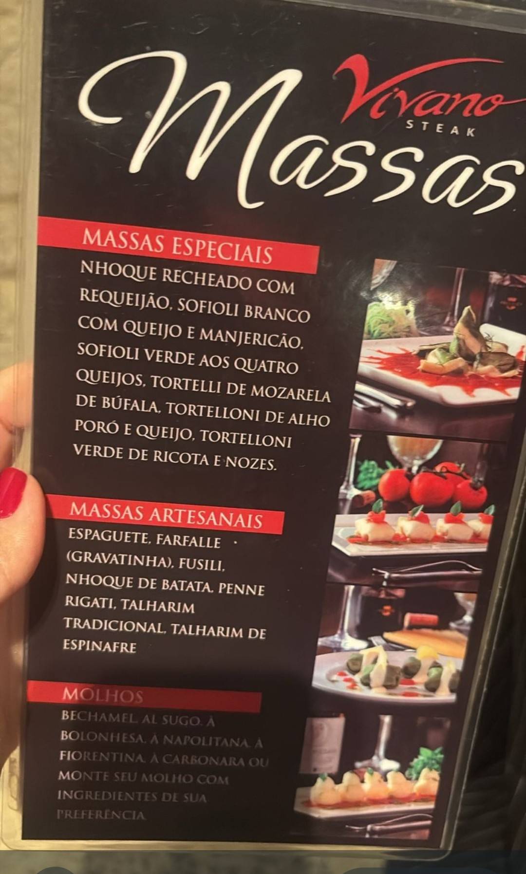 Vivano Steak cardápio