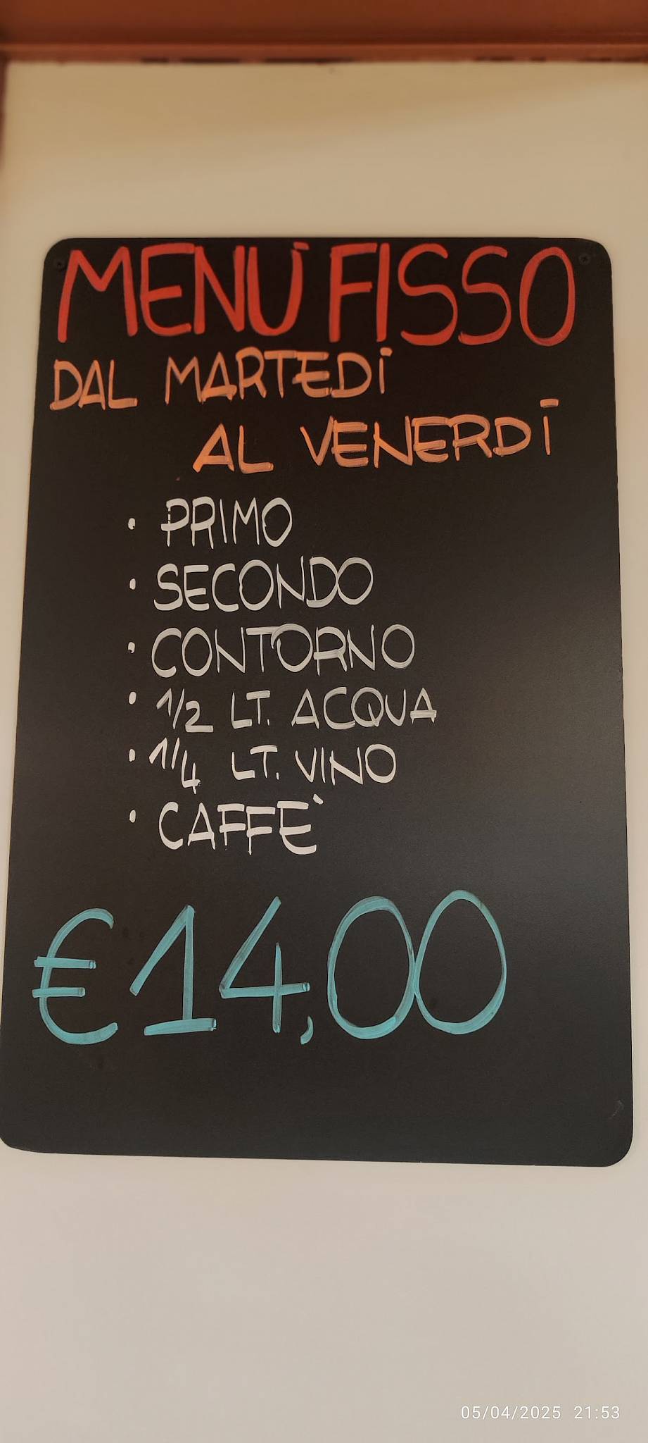 Menu di Osteria Vivaro 